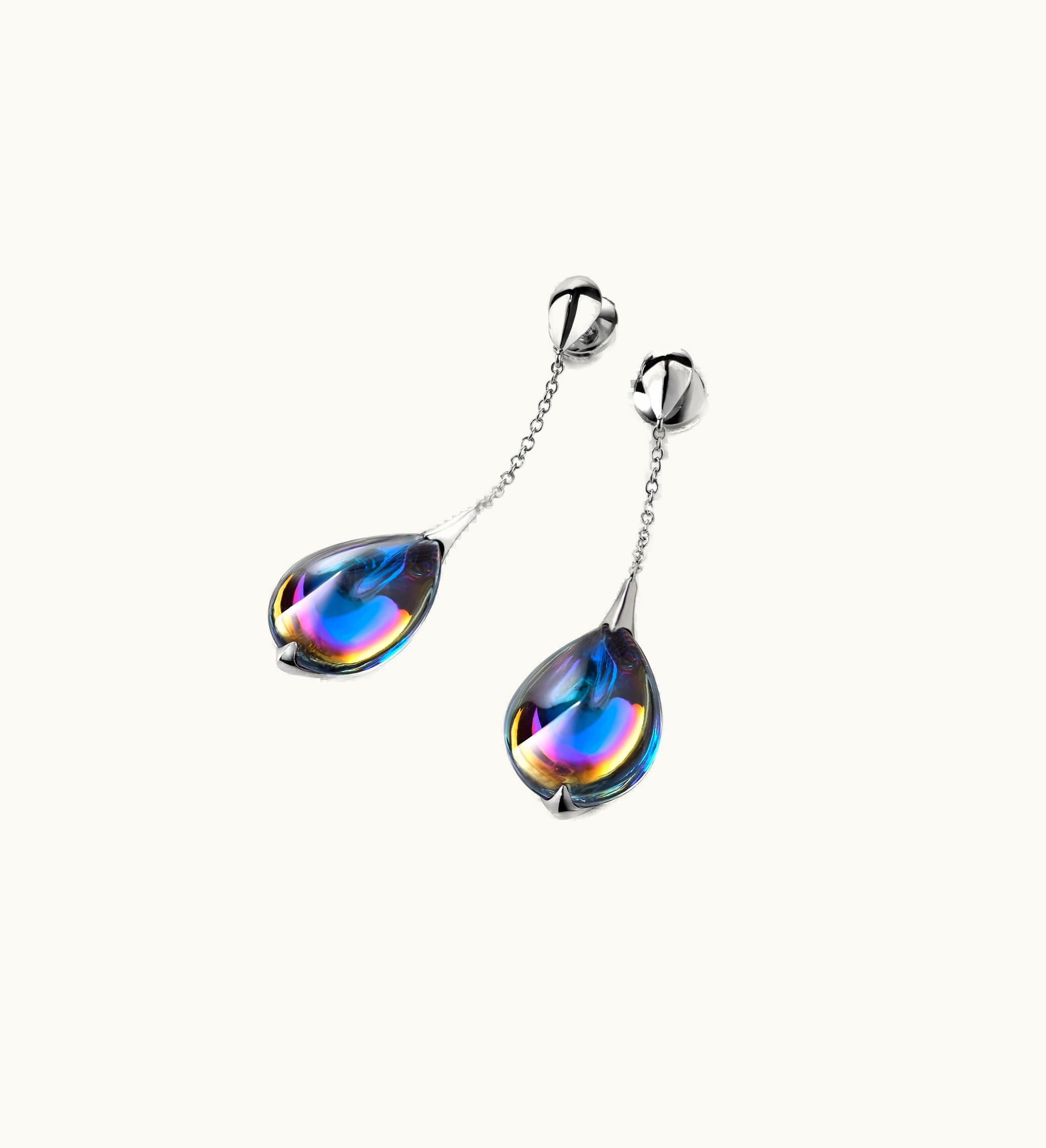 Baccarat Baccarat Fleurs De Psydélic Silver Earrings