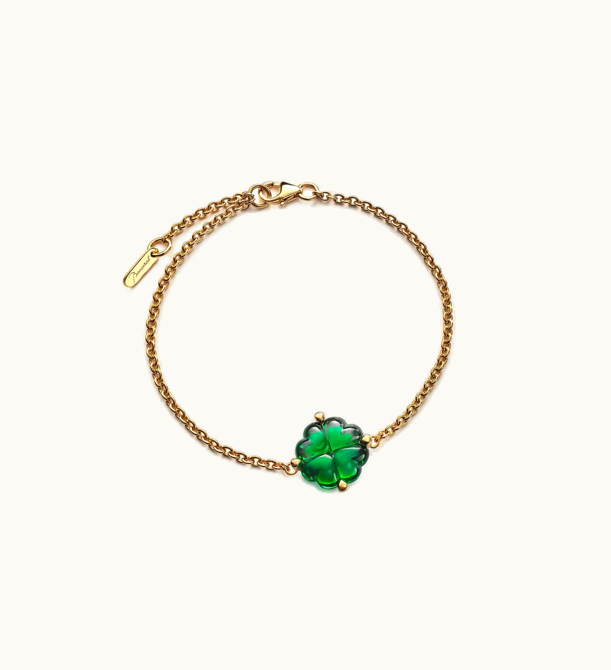 Baccarat Baccarat Trèfle Gold Plated Bracelet