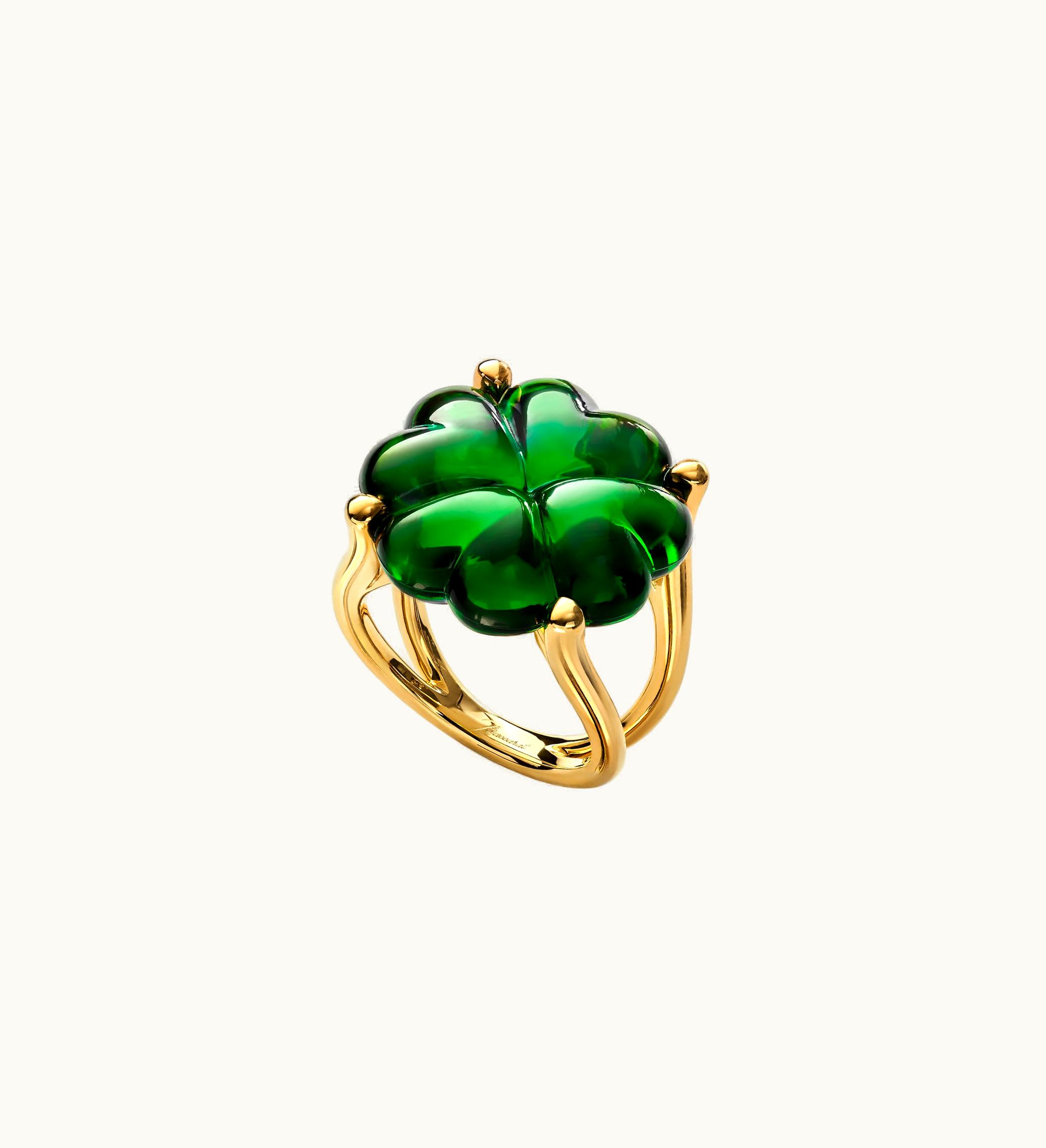 Baccarat Baccarat Trèfle Gold Plated Ring
