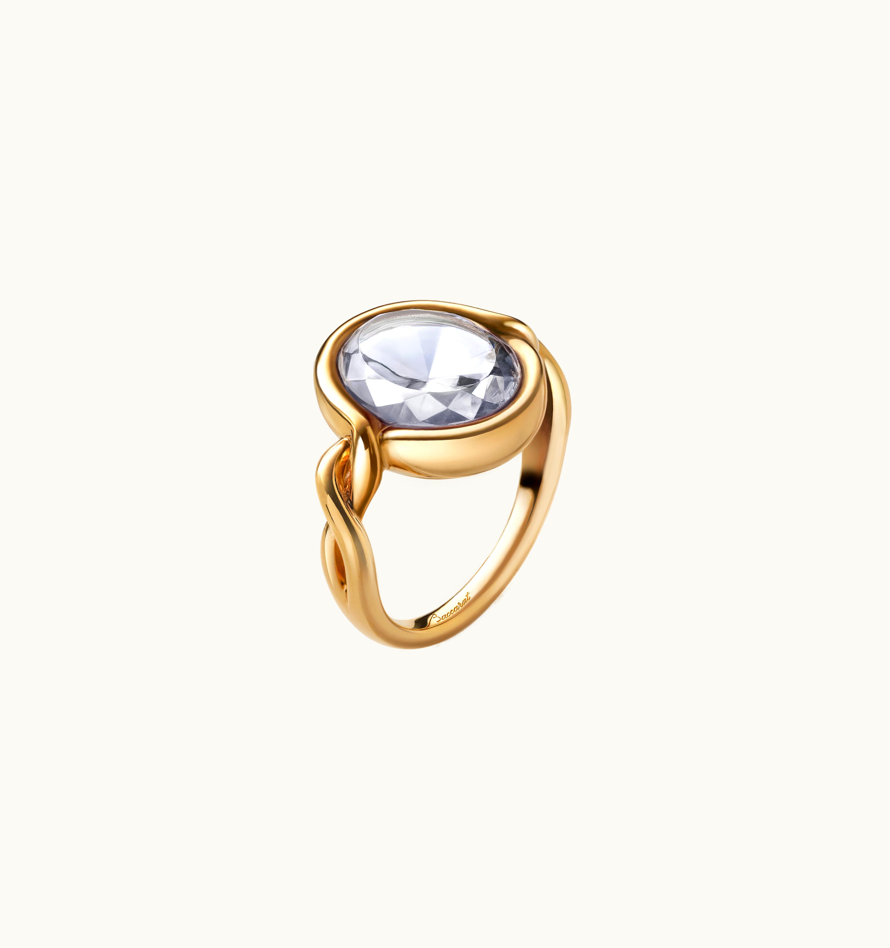 Baccarat Baccarat Croisé Gold Plated Ring