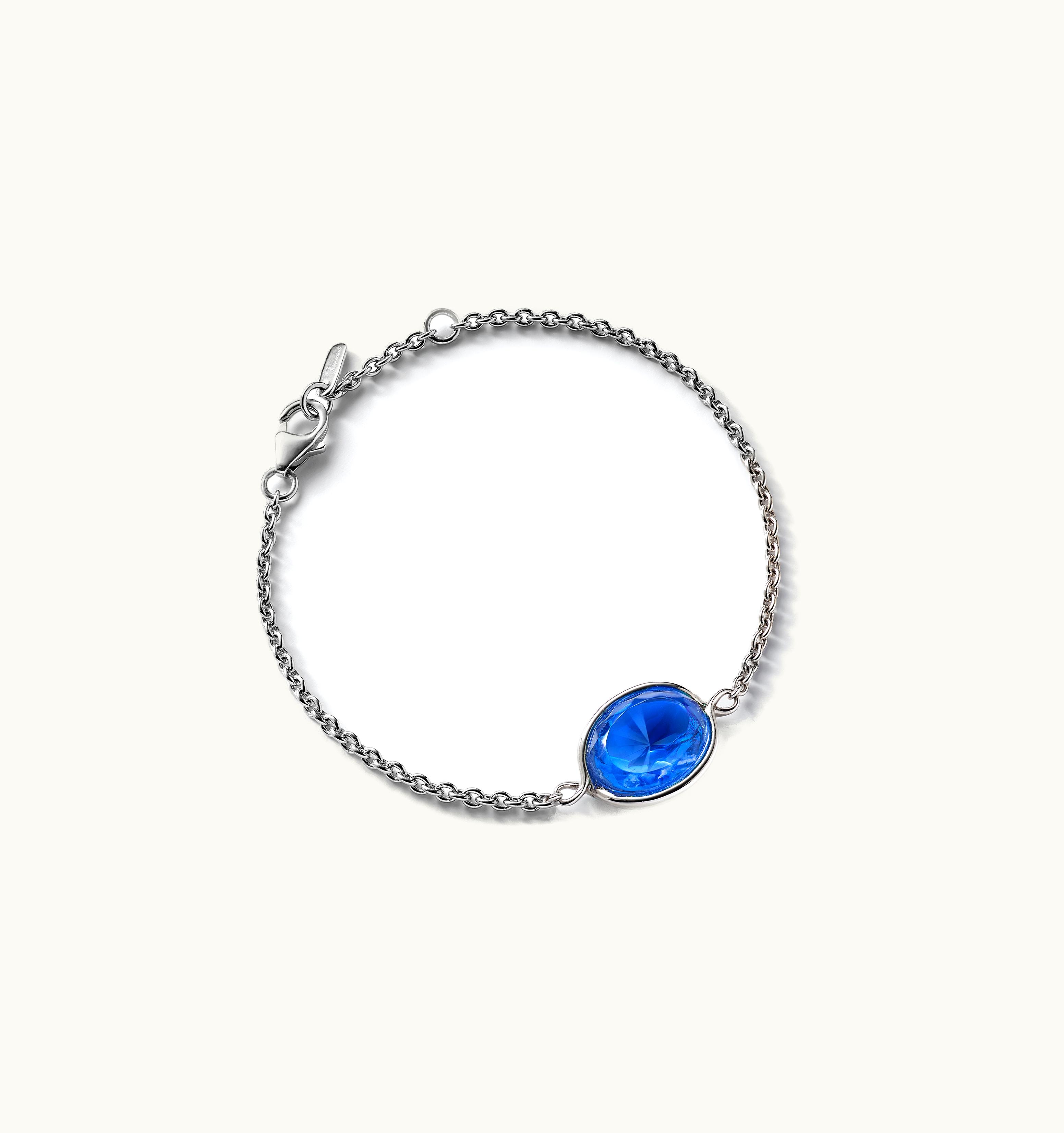 Baccarat Baccarat Croisé Silver Bracelet Blue