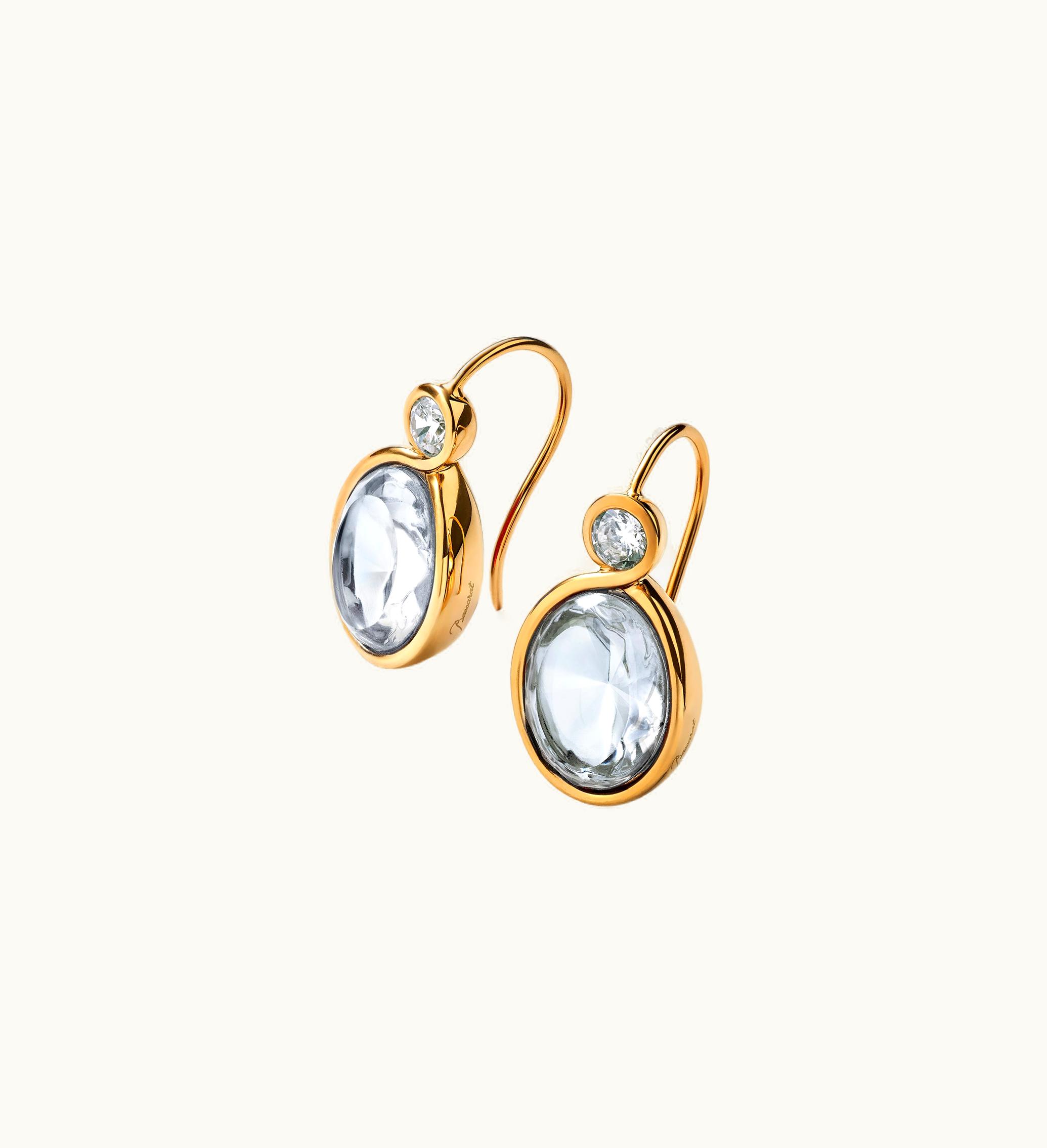 Baccarat Baccarat Croisé Gold Plated Earrings