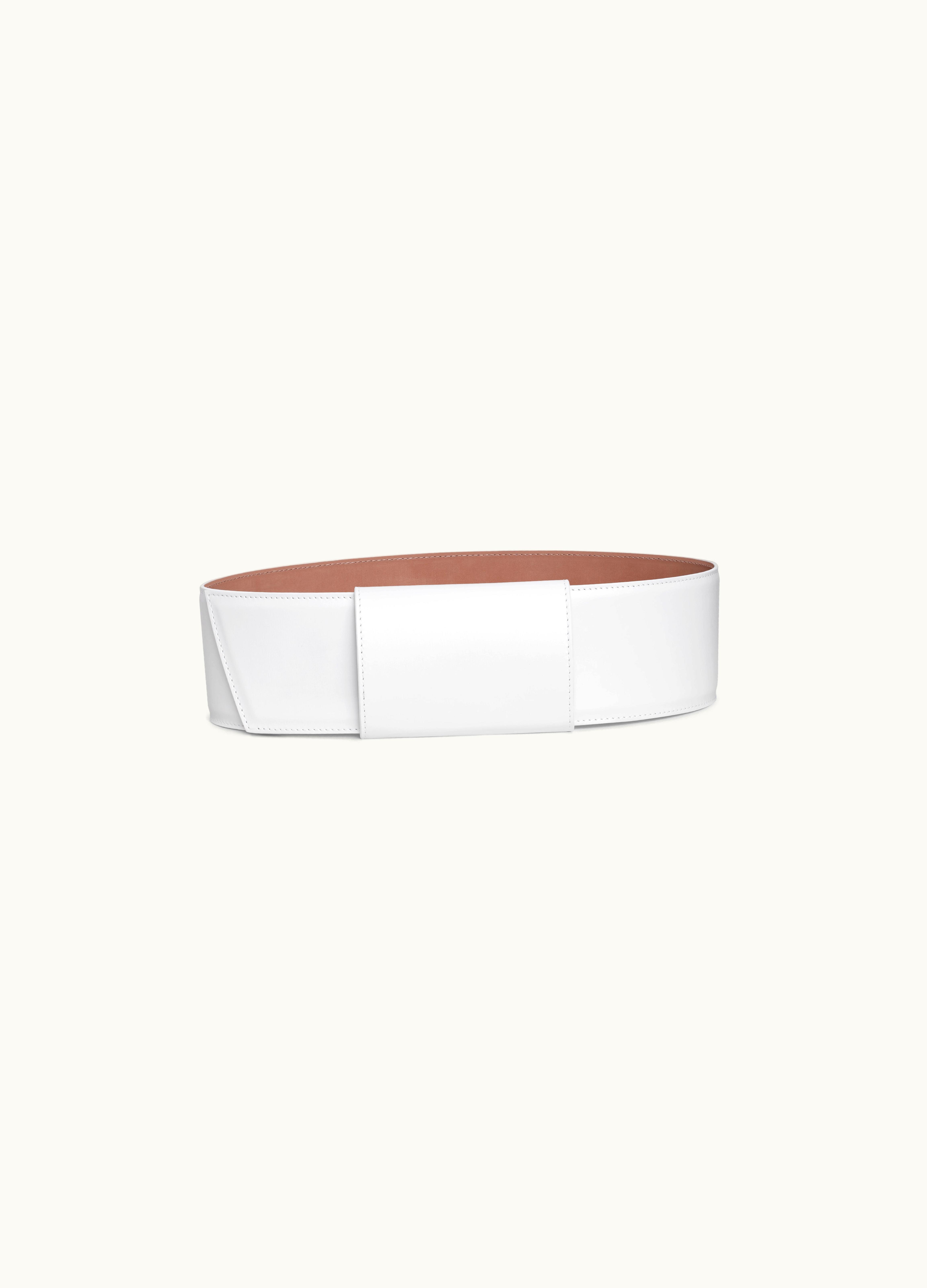 Alaia Alaia Women's Optic White Slide Belt In Calfskin