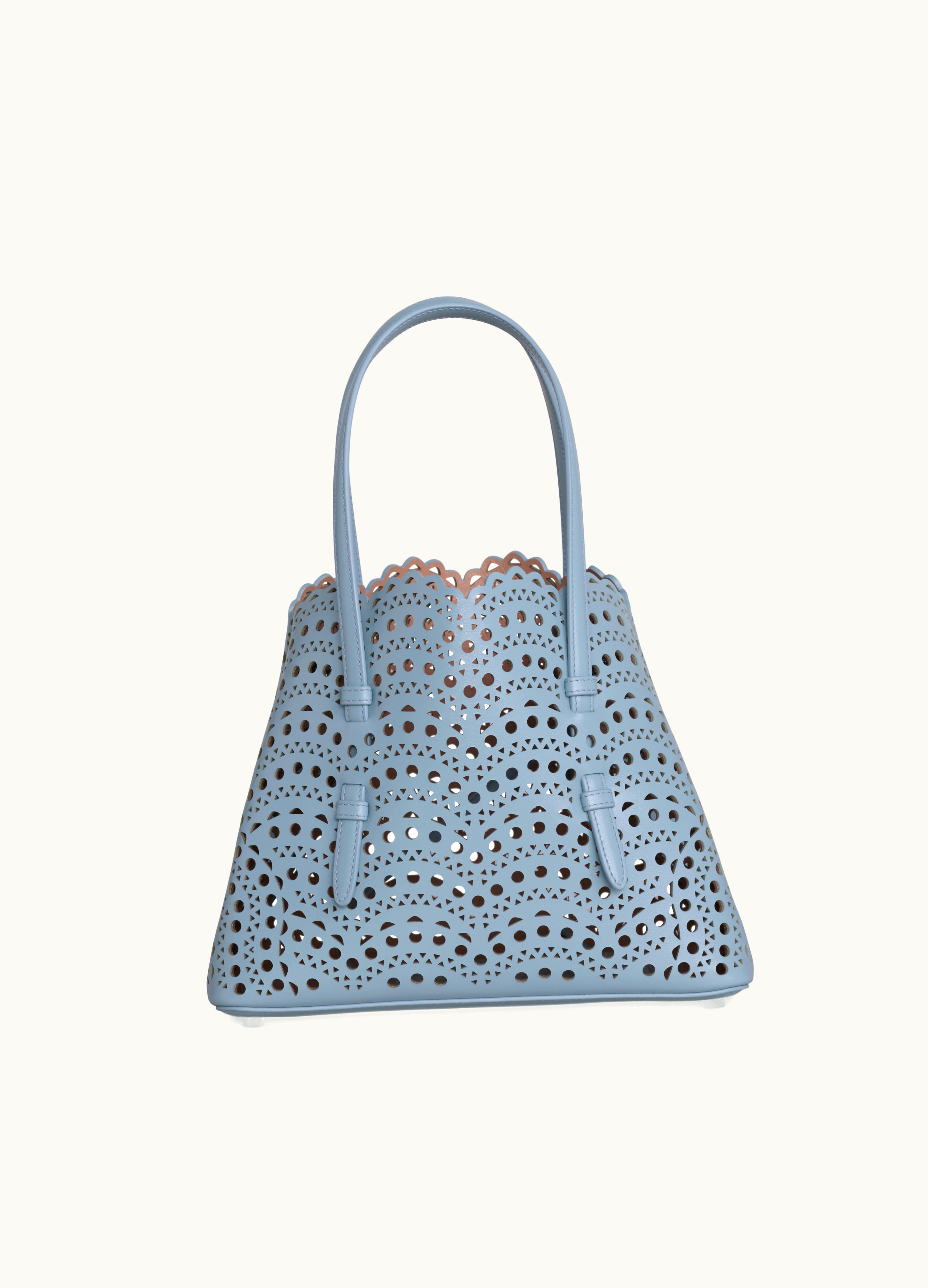 Alaia Alaia Women's Grey Mina 25 Bag In Vienne Wave Calfskin