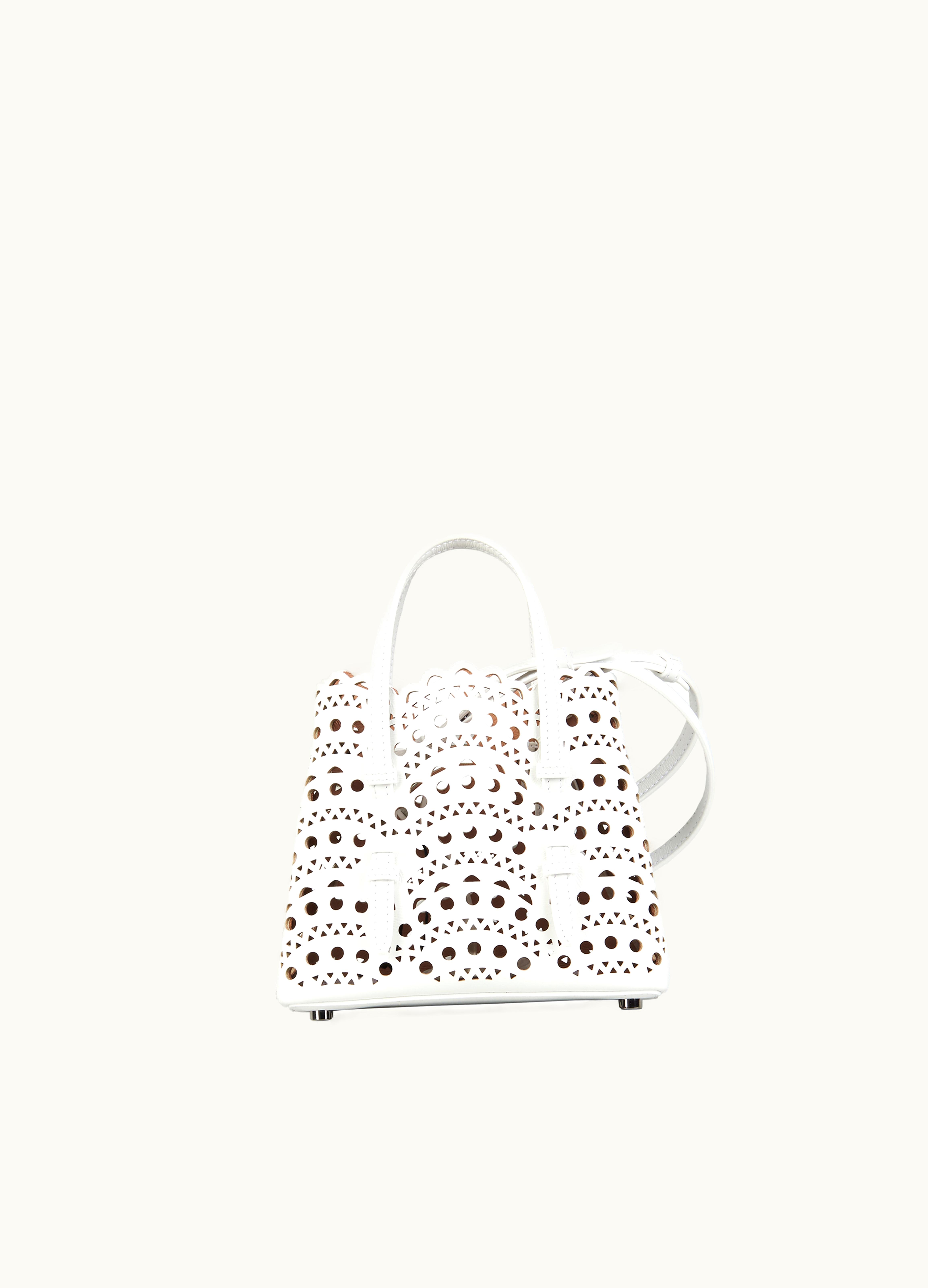 Alaia Alaia Optic White Mina 16 Bag Vienne Wave Calfskin