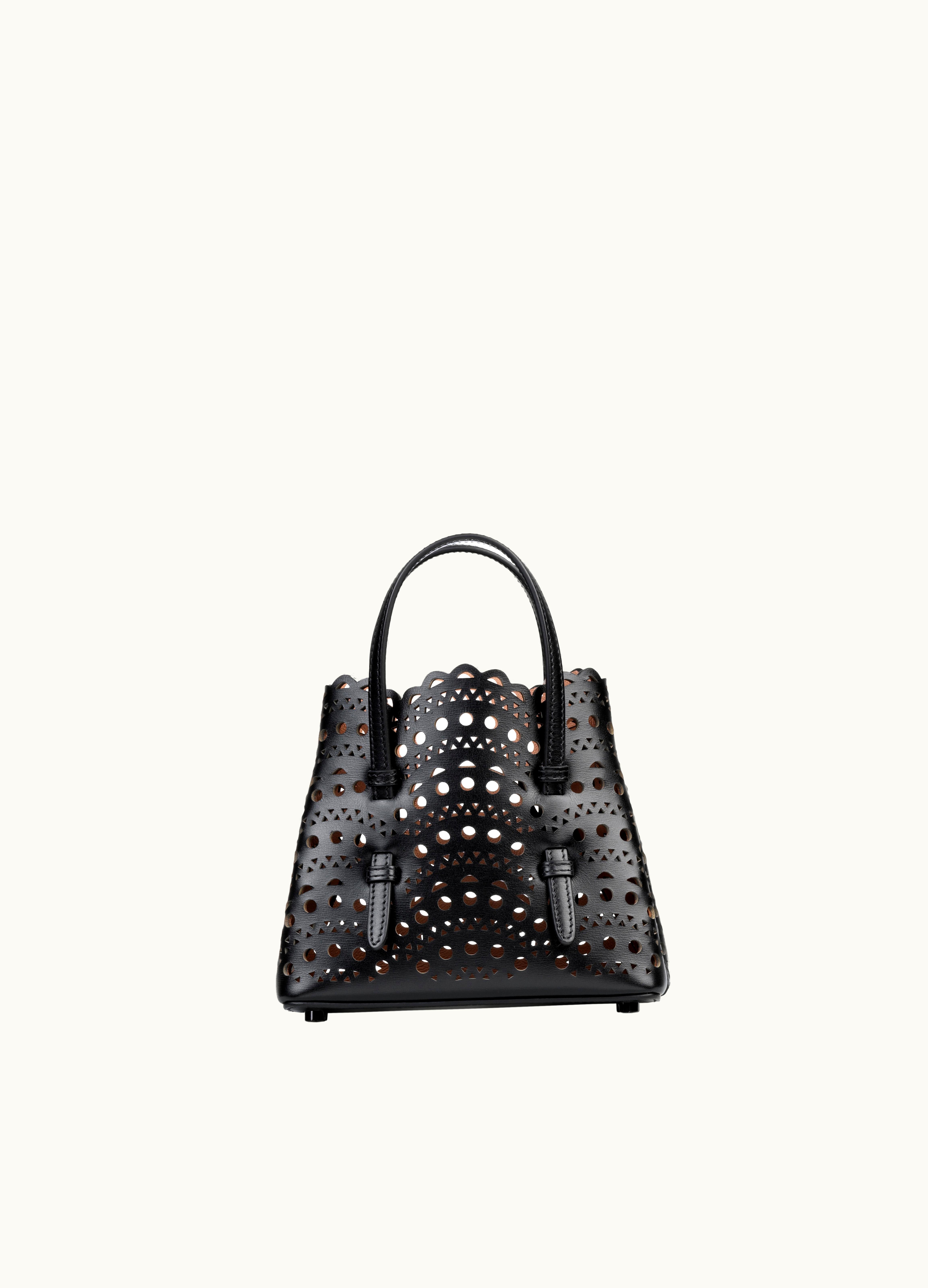 Alaia Alaia Black Mina 16 Bag In Vienne Wave Lux Calfskin
