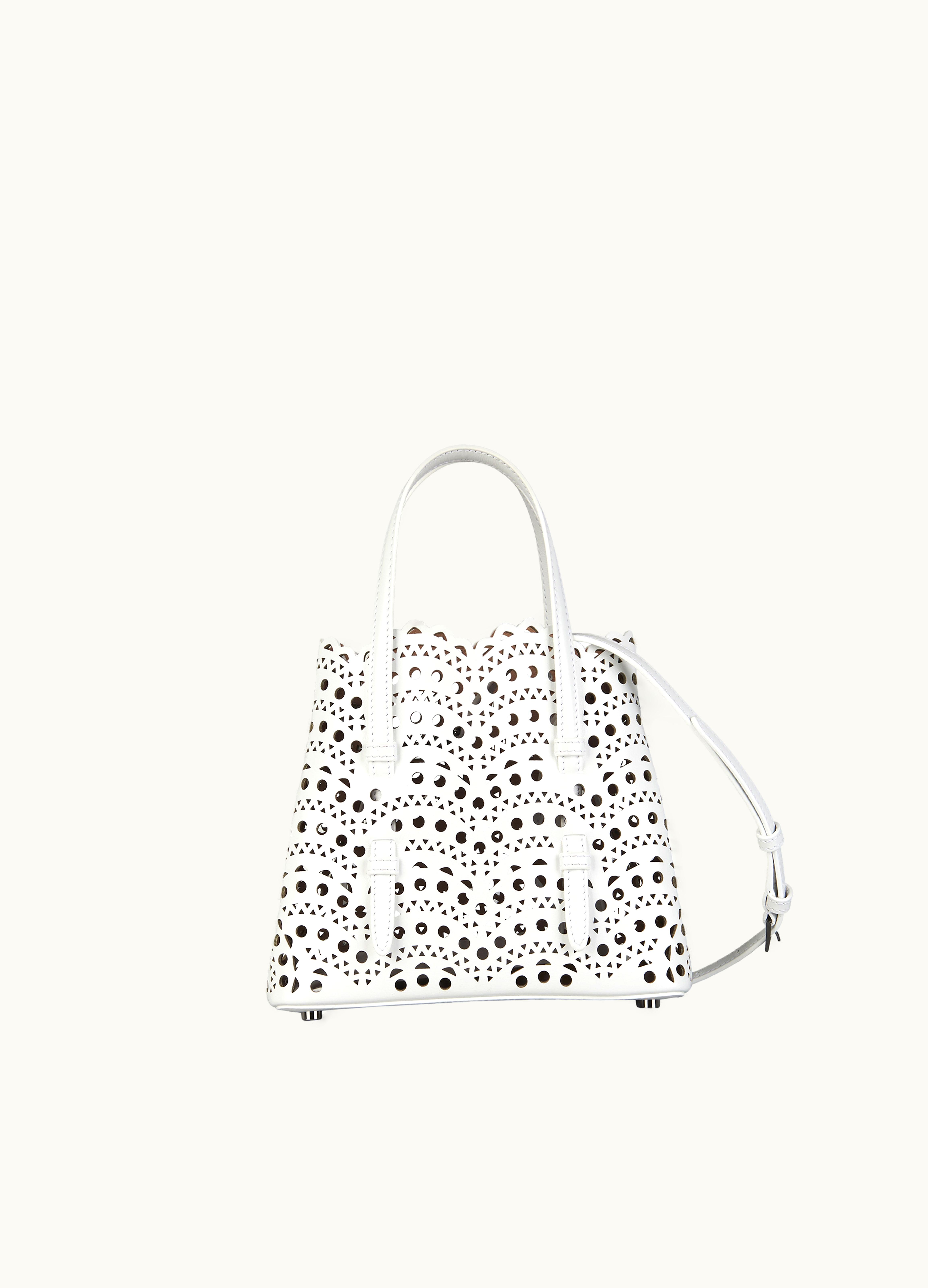 Alaia Alaia Optic White Mina 20 Bag Vienne Wave Calfskin