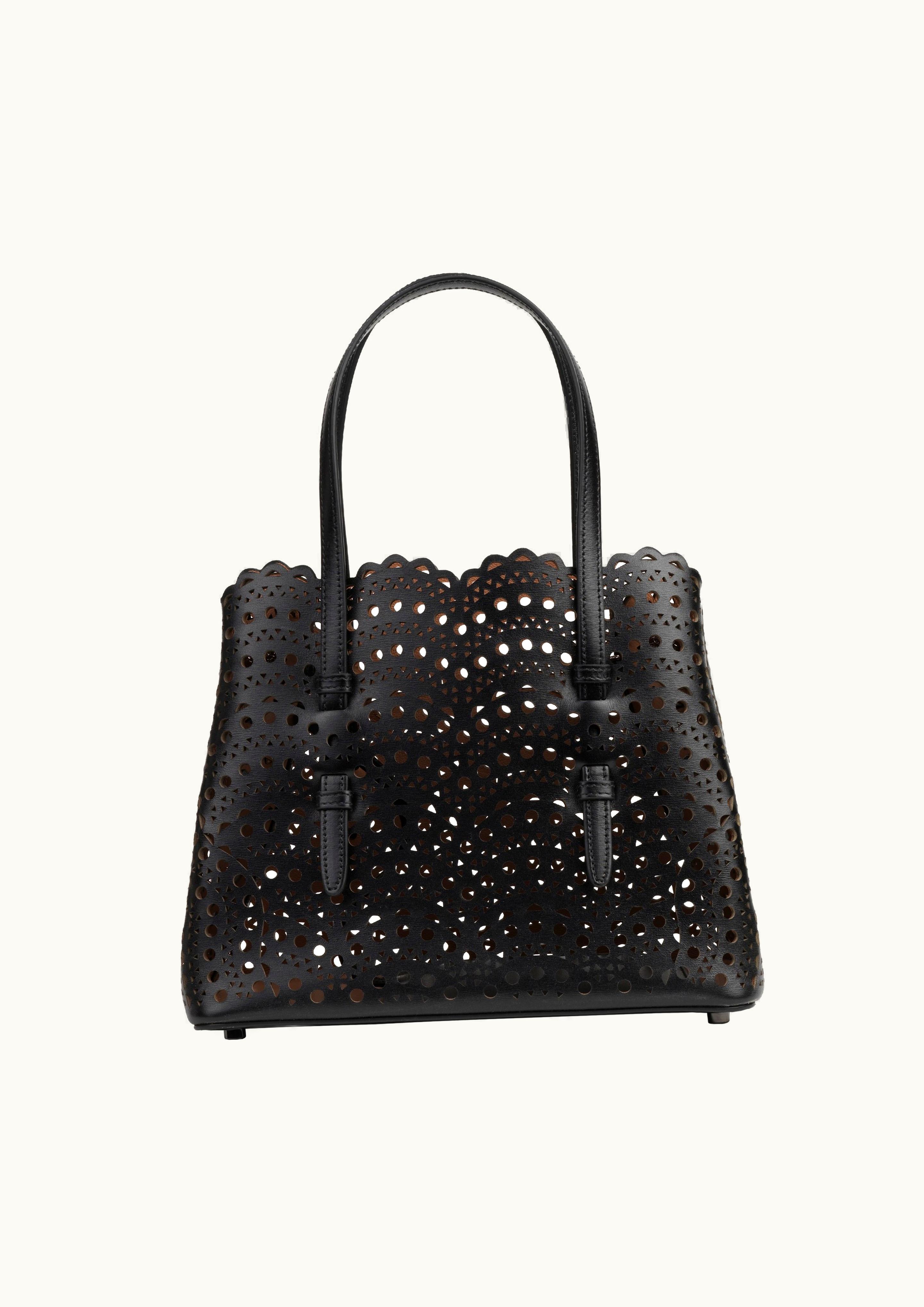 Alaia Alaia Black Mina 25 Bag In Vienne Wave Lux Calfskin