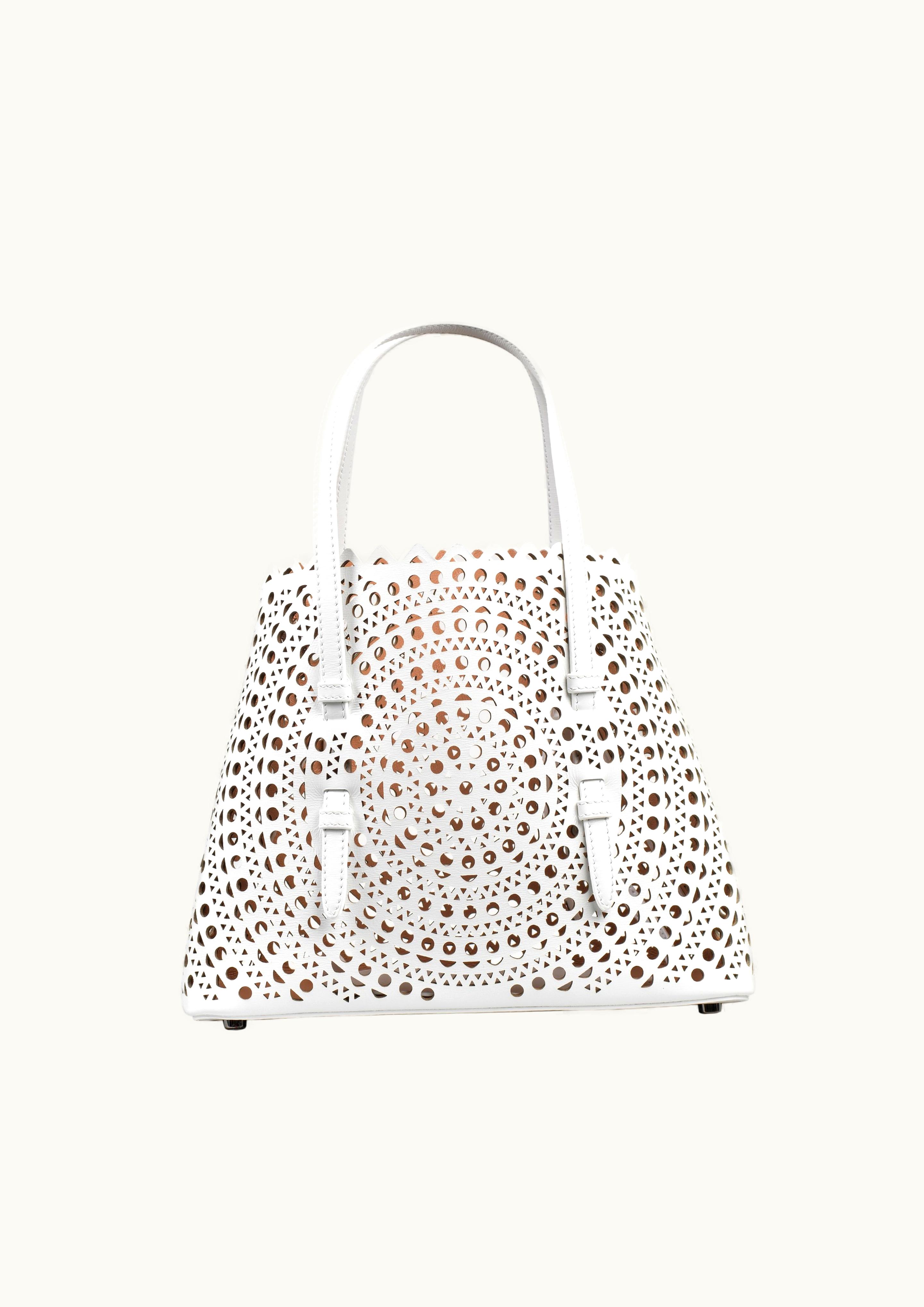 Alaia Alaia Optic White Mina 25 Bag New Vienne Calfskin
