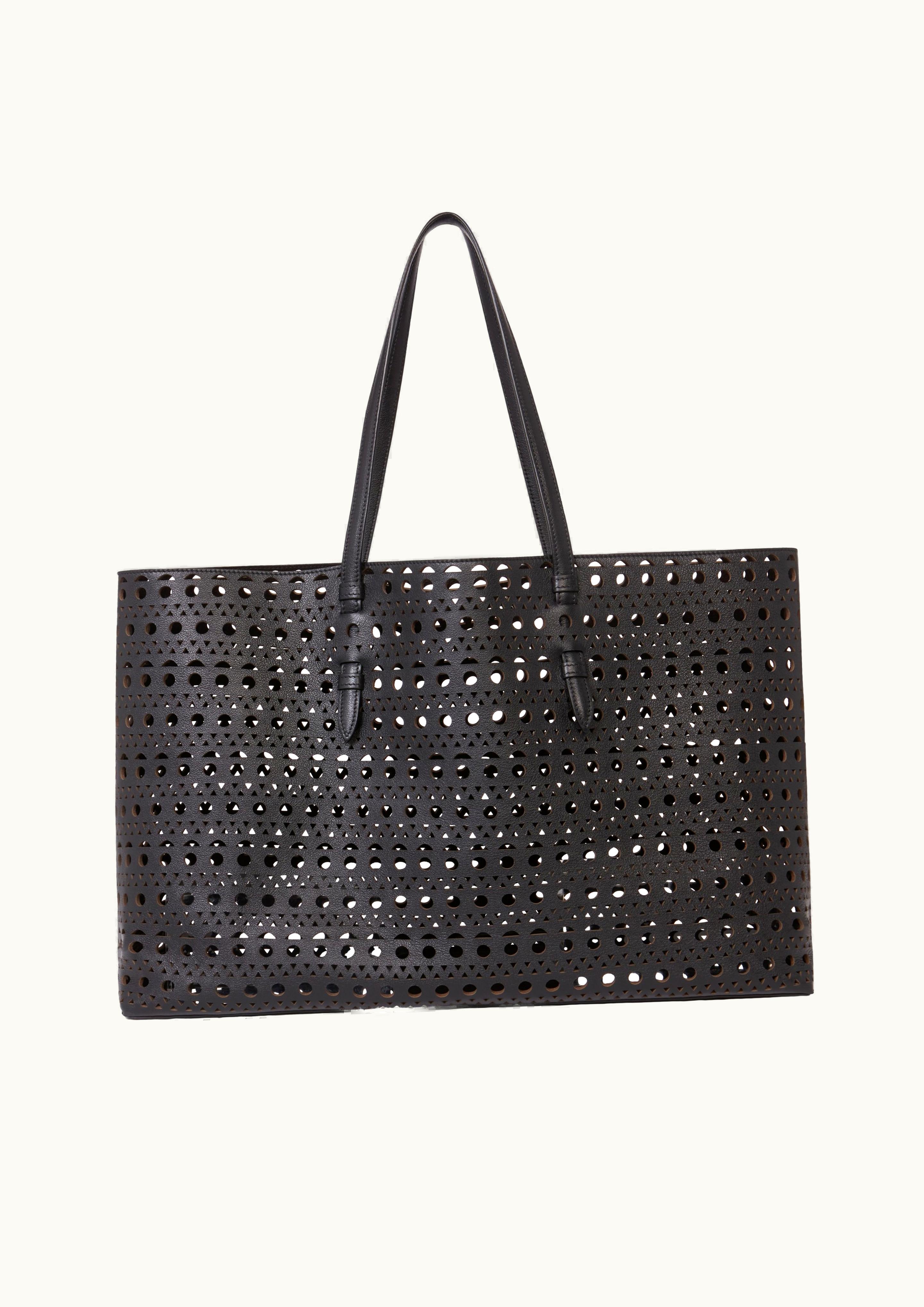 Alaia Alaia Women's Black Mina 44 Bag In Optical Perfo Lux Calfskin