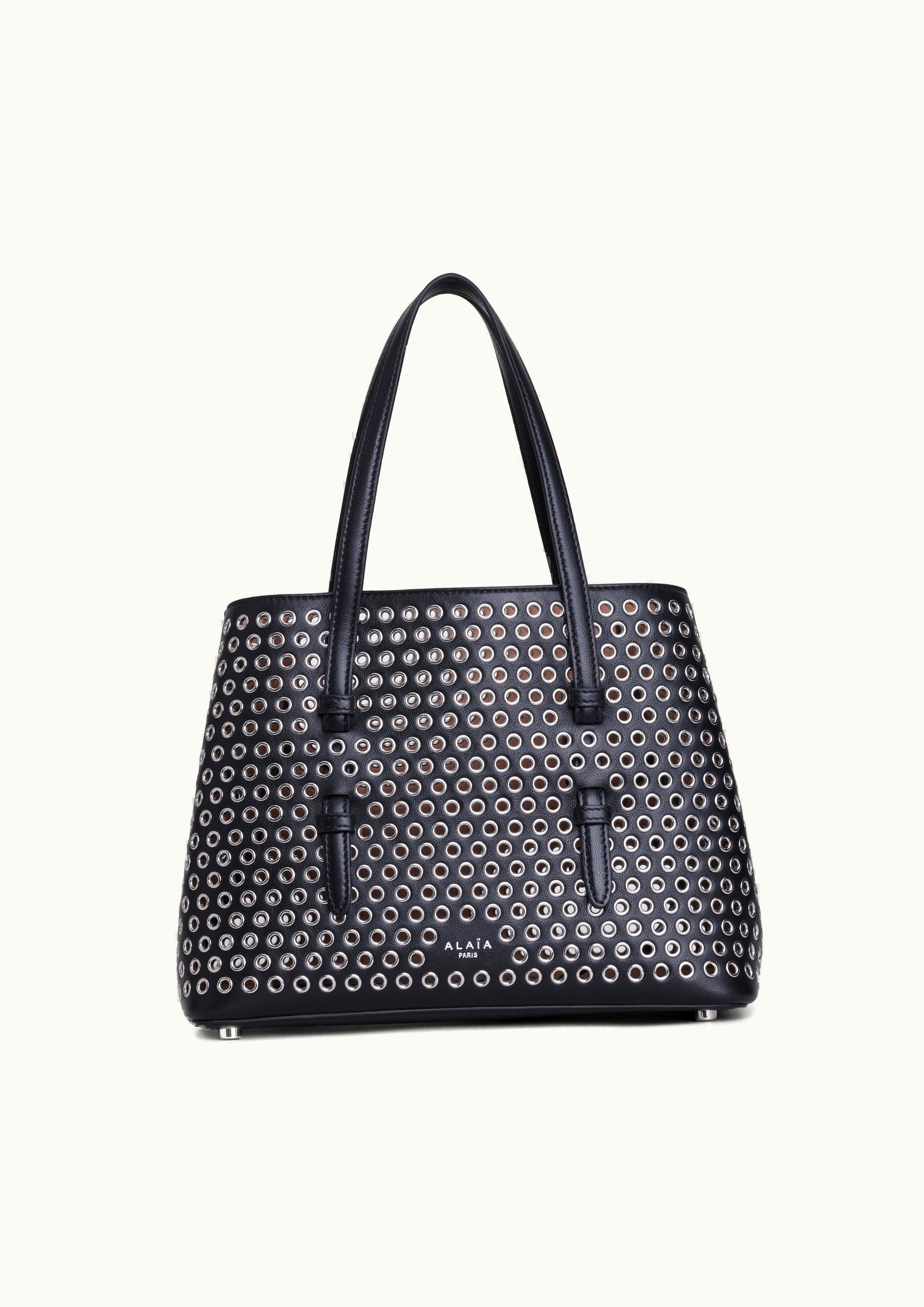 Alaia Alaia Women's Black Mina 25 Bag In Calfskin And Eyelets