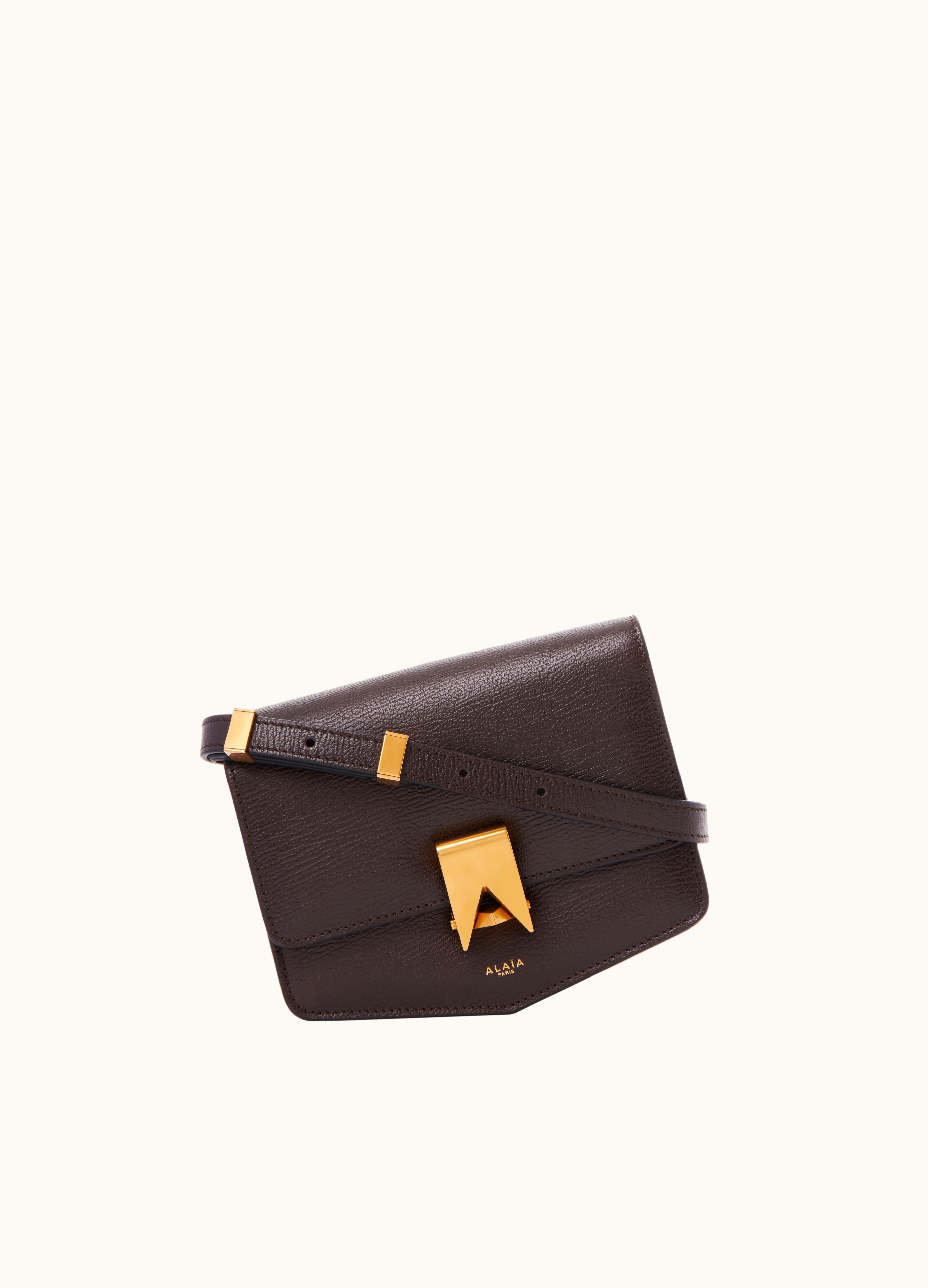 Alaia Alaia Dark Brown Le Papa Small Bag In Box Calfskin