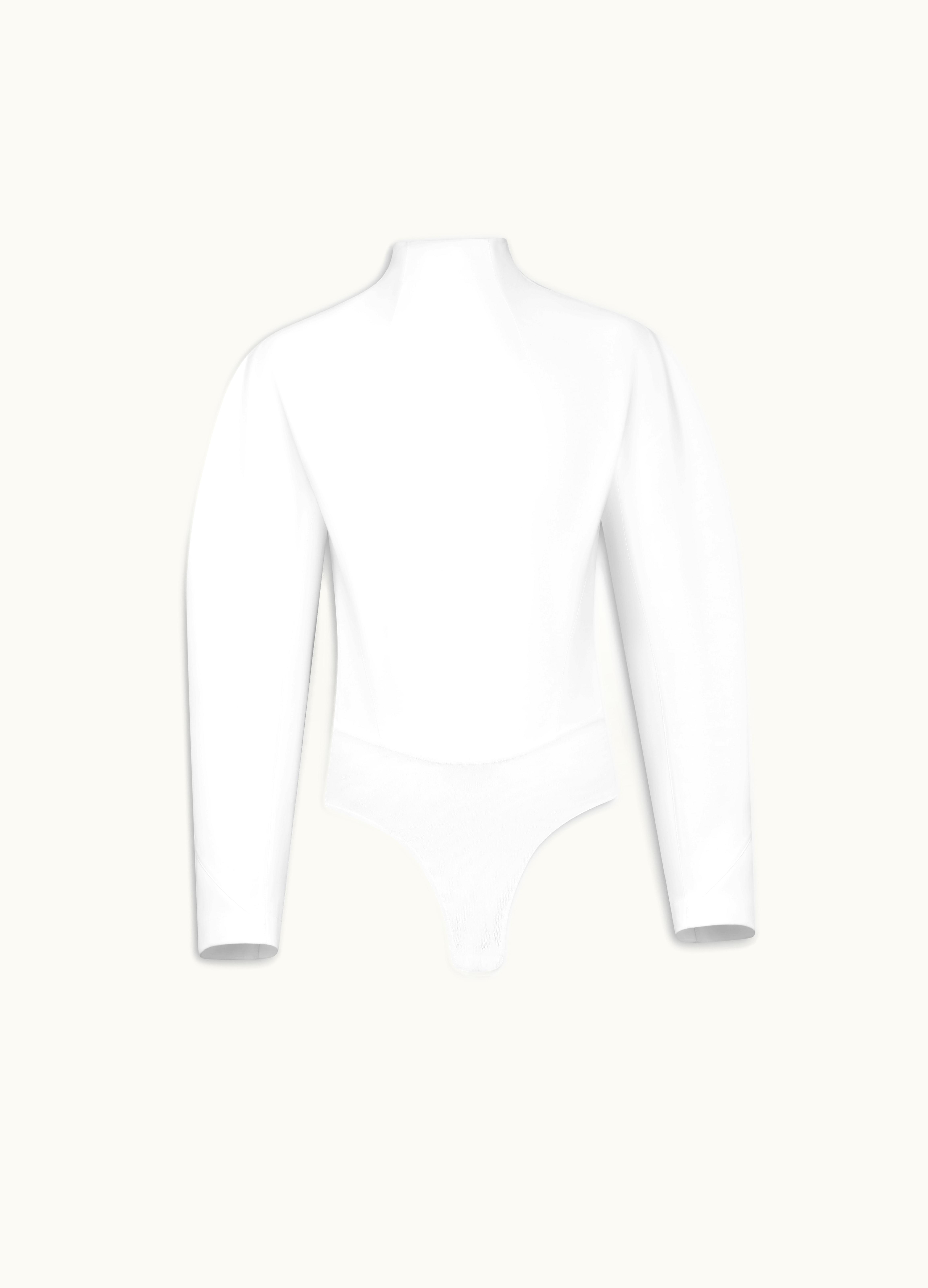 Alaia Alaia Women's Optic White Cinched Poplin Body