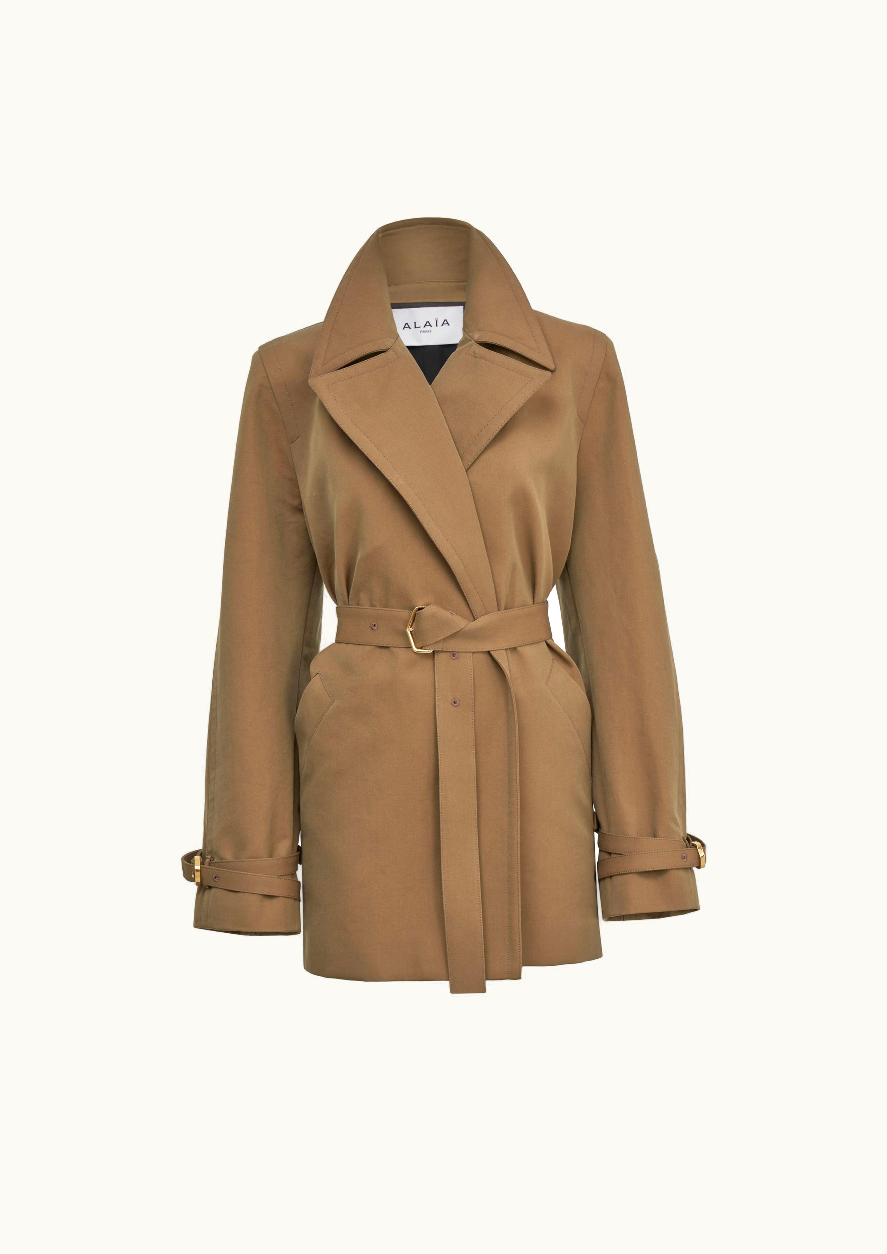 Alaia Alaia Women's Beige Midi Trench Coat