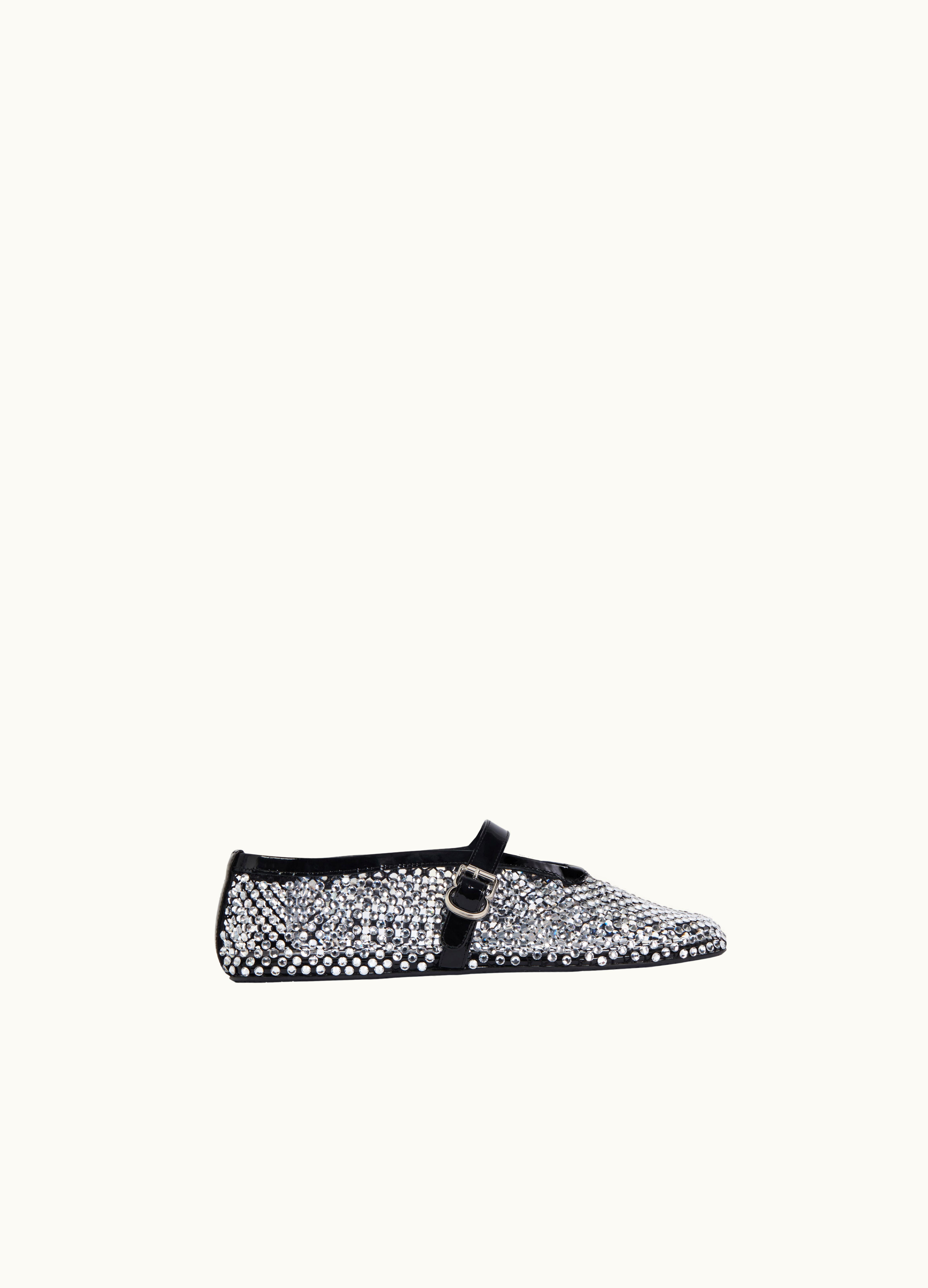 Alaia Alaia Women's Black Fishnet And Strass Ballet Flats