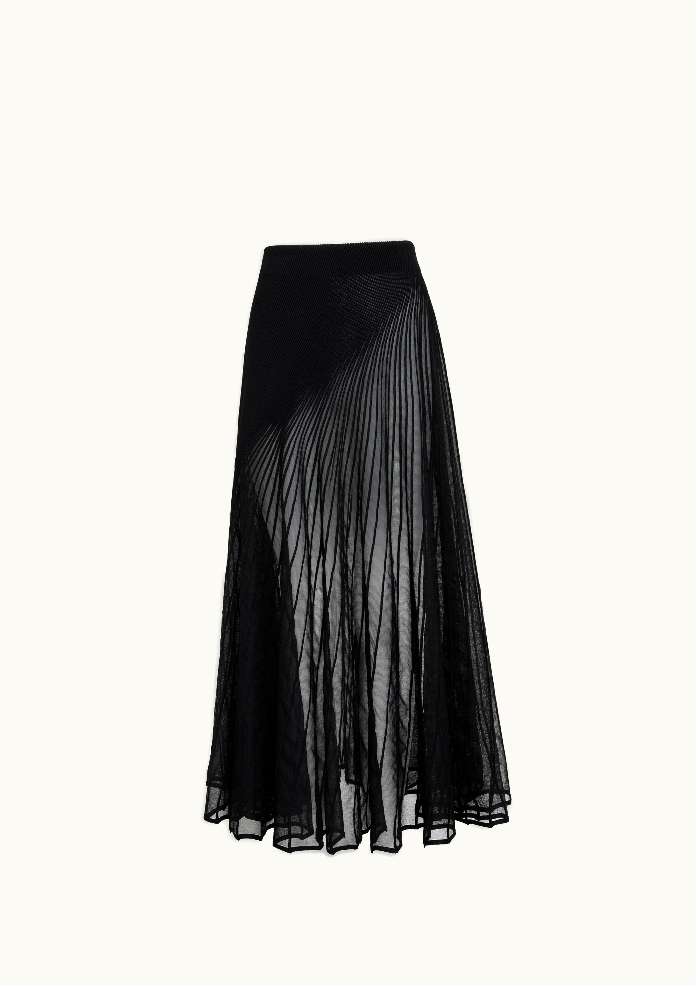 Alaia Alaia Women's Black Twisted Long Skirt