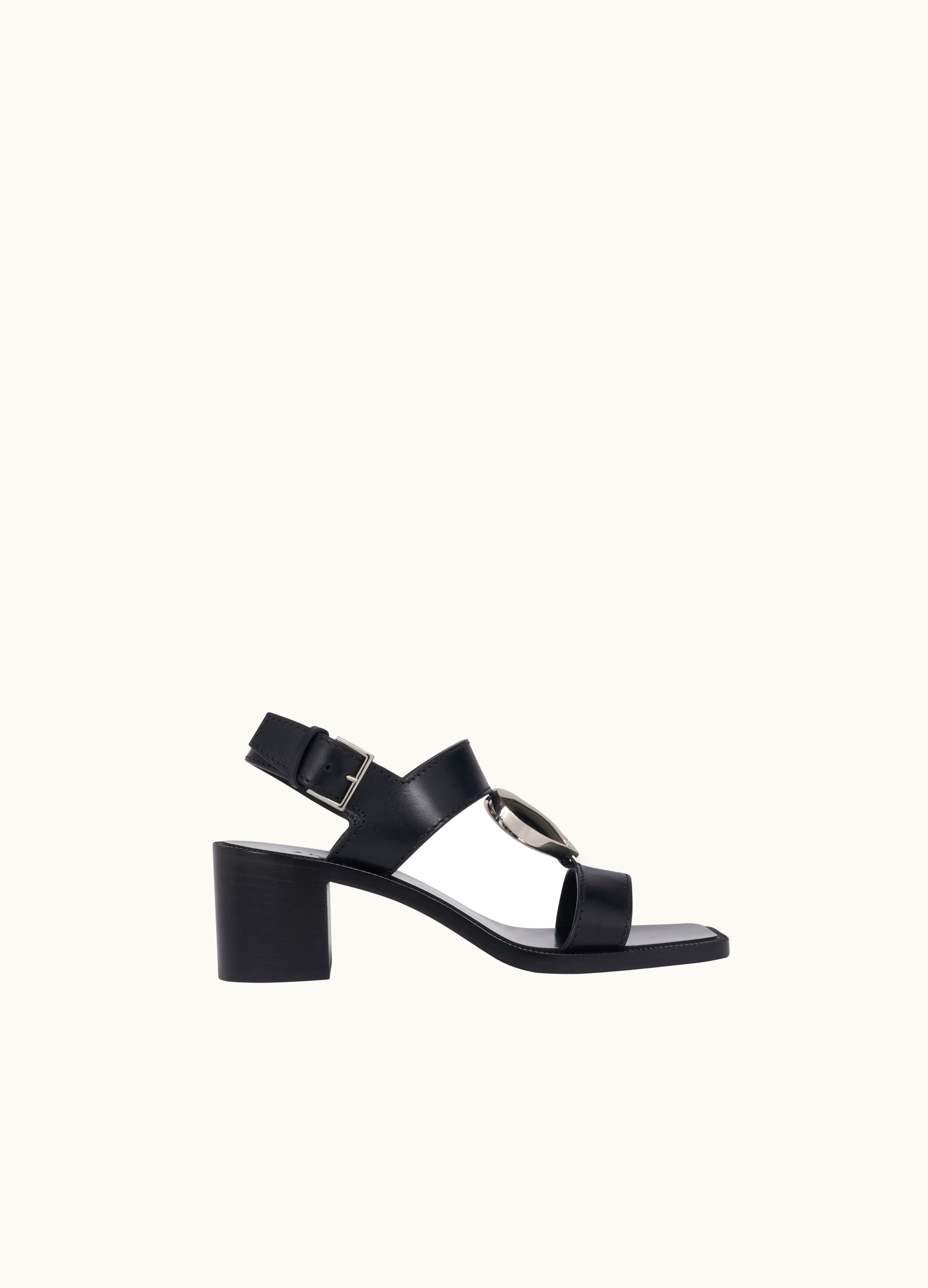 Alaia Alaia Women's Black Le Cœur Sandals In Lambskin