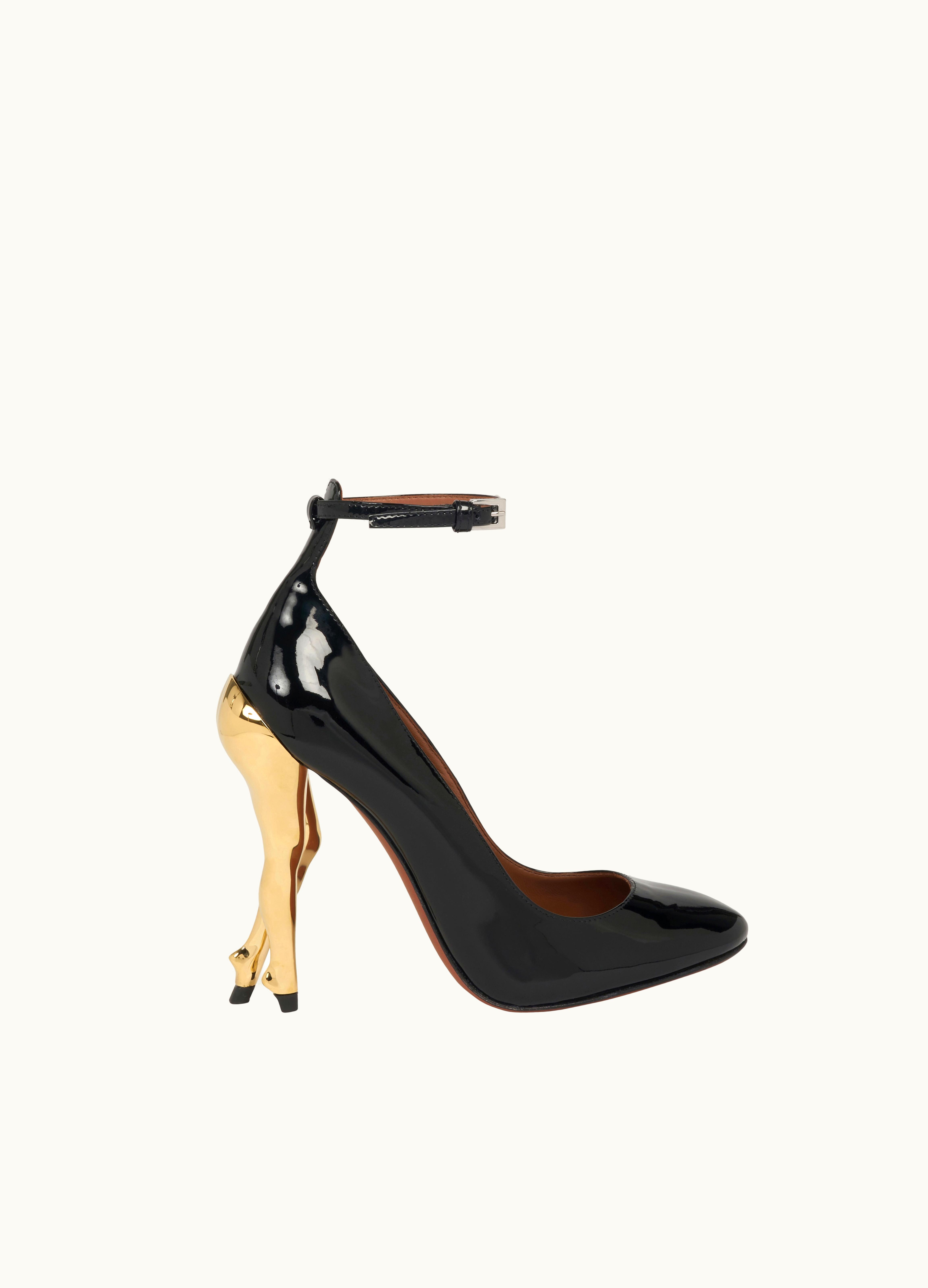 Alaia Alaia Women's Gold Cabaret Pumps In Patent Calfskin