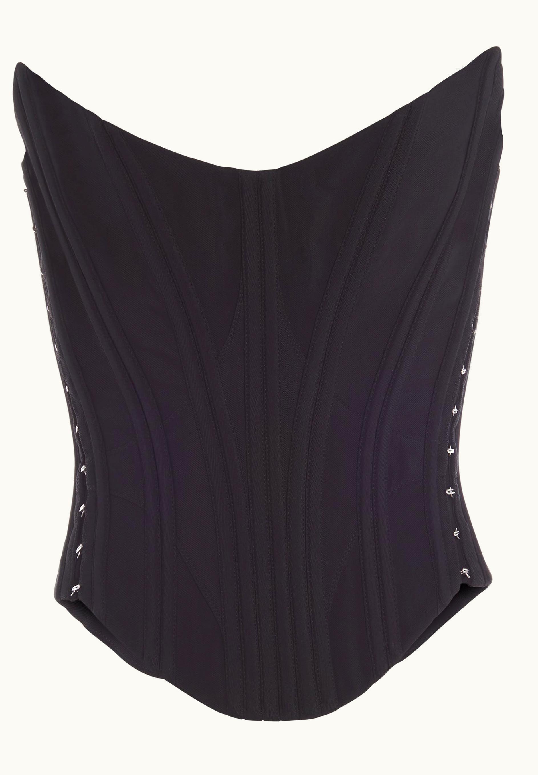 Mugler Mugler Black Hook & Eye Bustier Corset