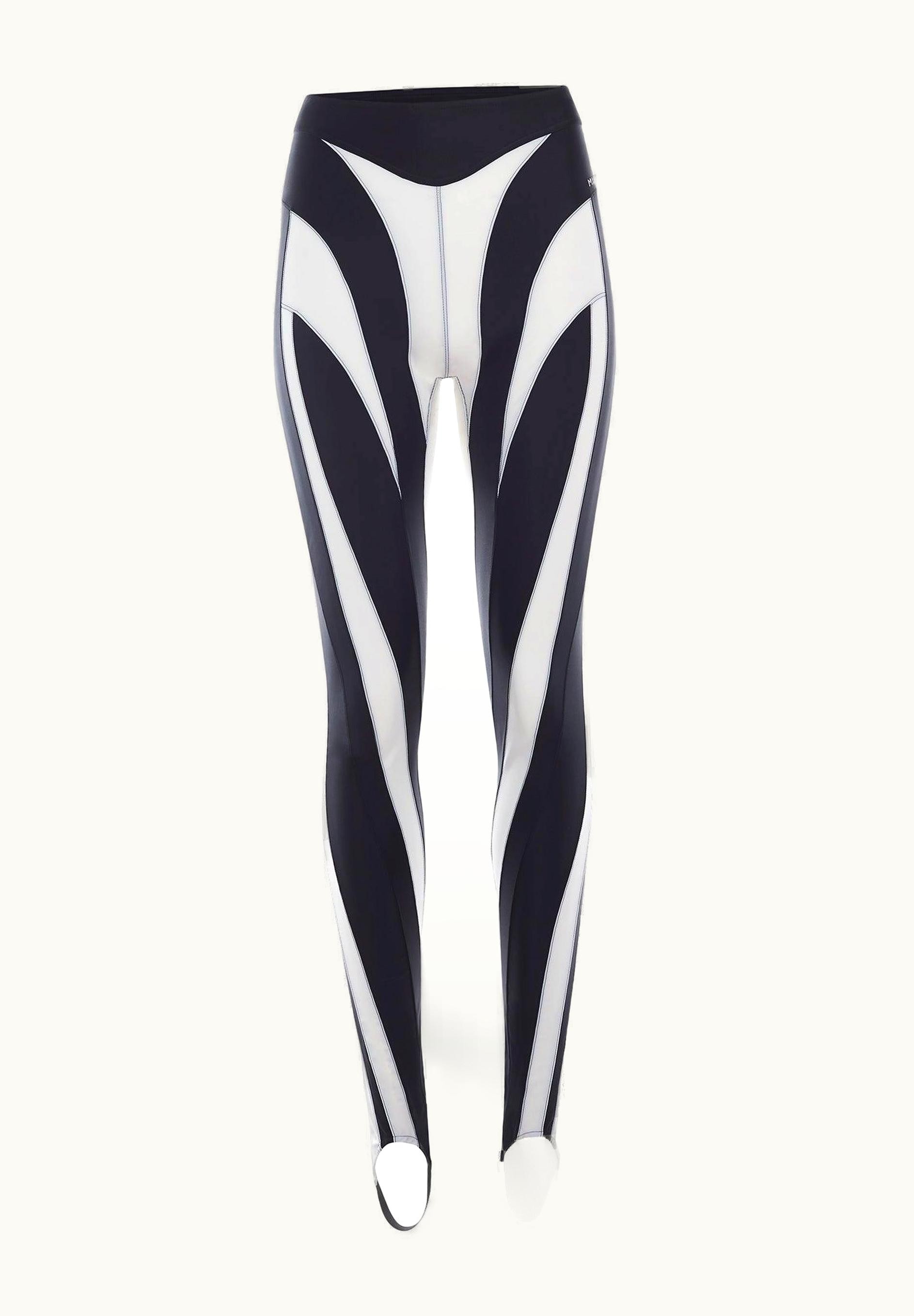 Mugler Mugler White bi-color Spiral Leggings