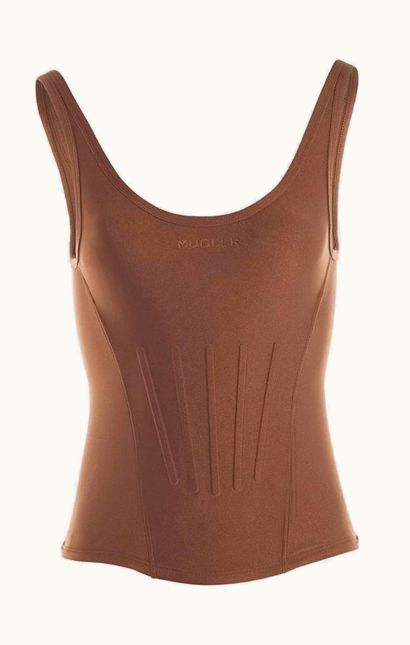 Mugler Mugler Cinnamon Corseted Tank Top