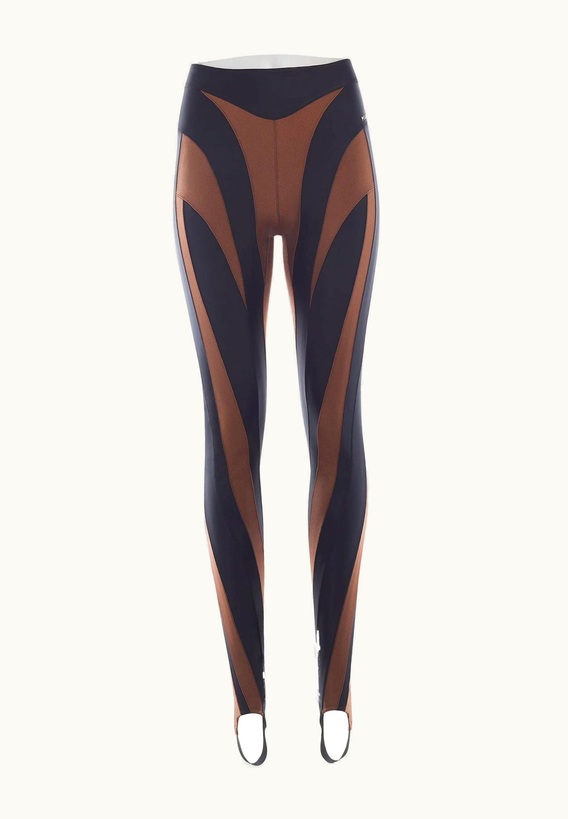 Mugler Mugler Cinnamon bi-color Spiral Leggings