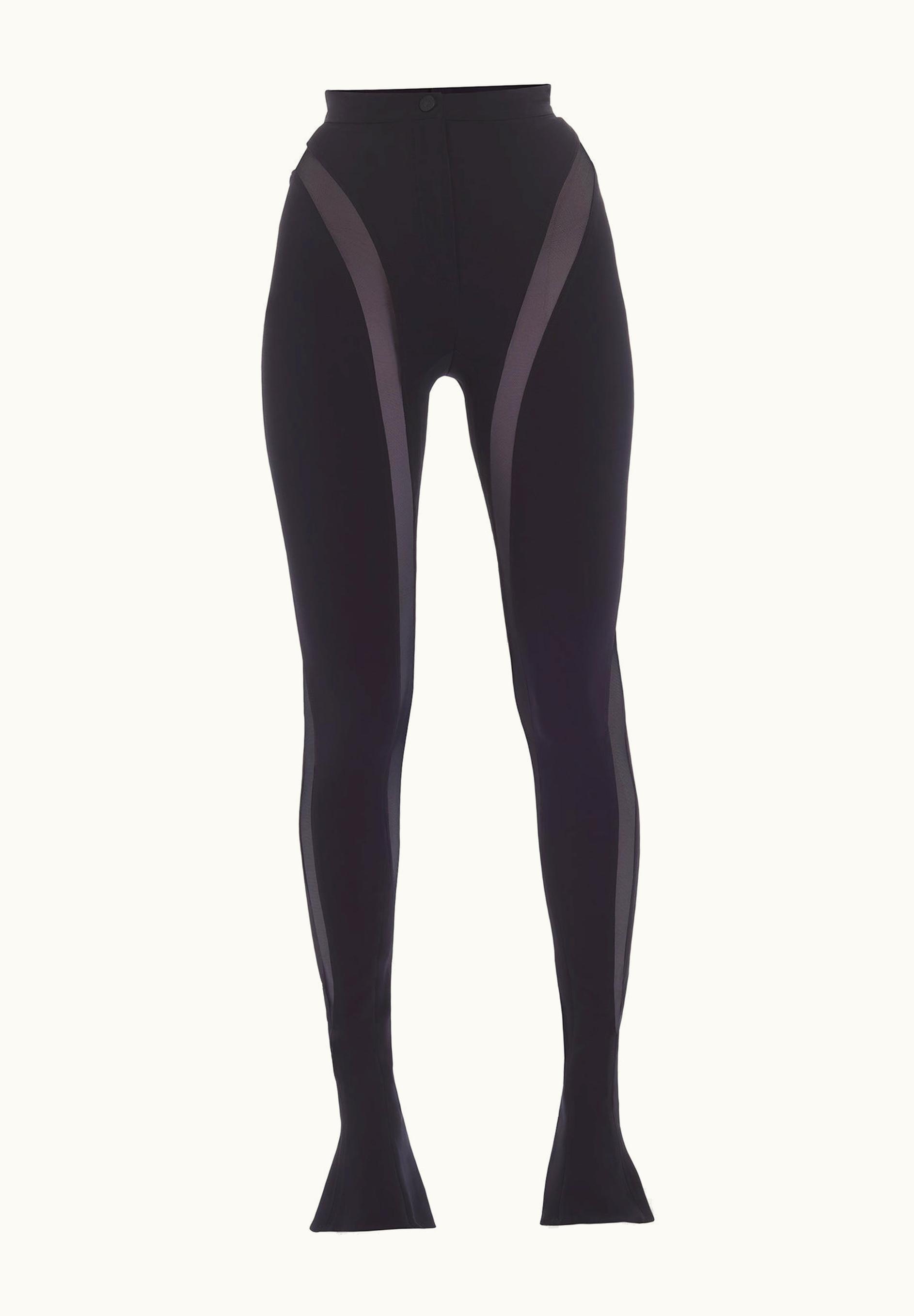 Mugler Mugler Black Spiral Tulle Trousers