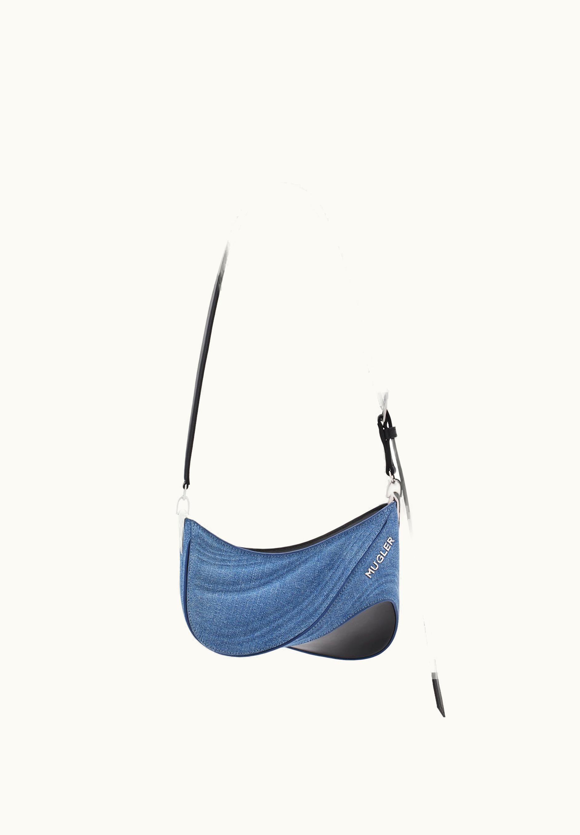Mugler Mugler Small Blue Denim Spiral Curve 01