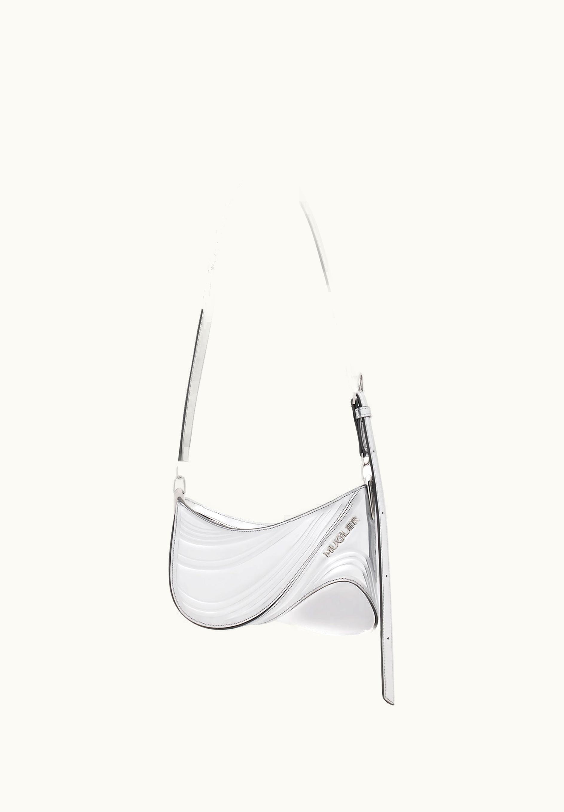 Mugler Mugler Small Chrome Embossed Spiral Curve 01