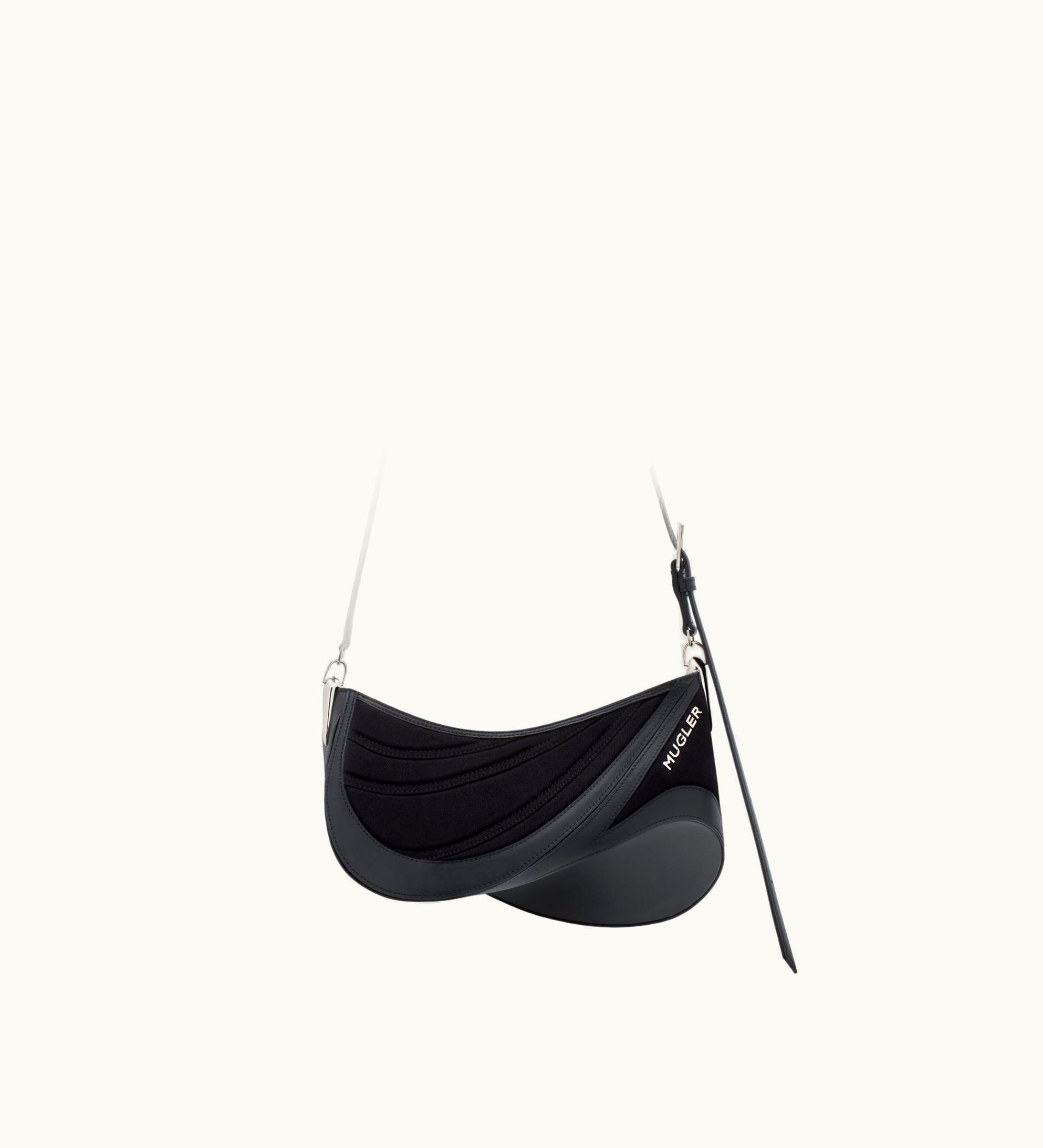 Mugler Mugler Medium Black Denim Spiral Curve 01