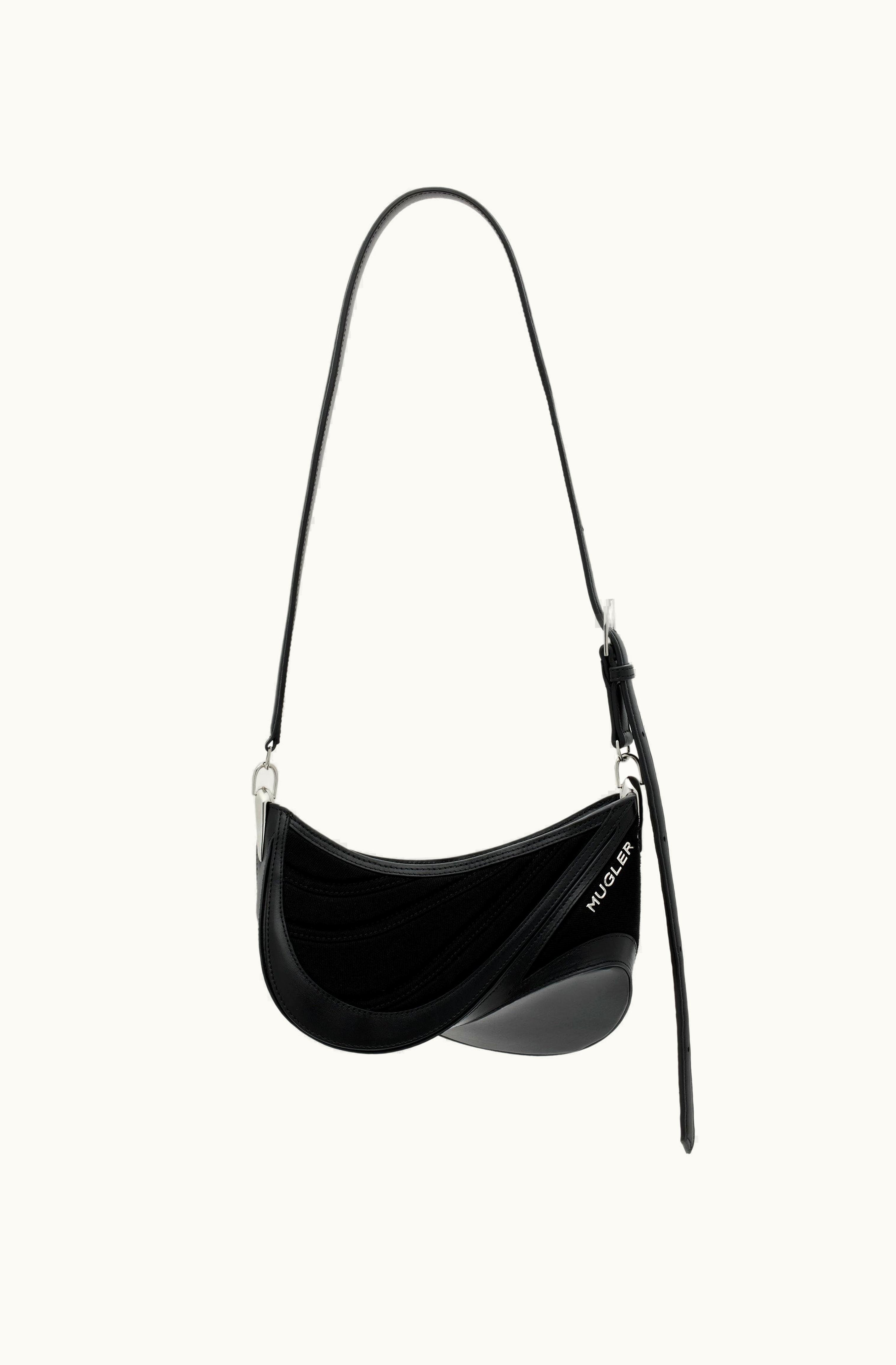 Mugler Mugler Small Black Denim Spiral Curve 01