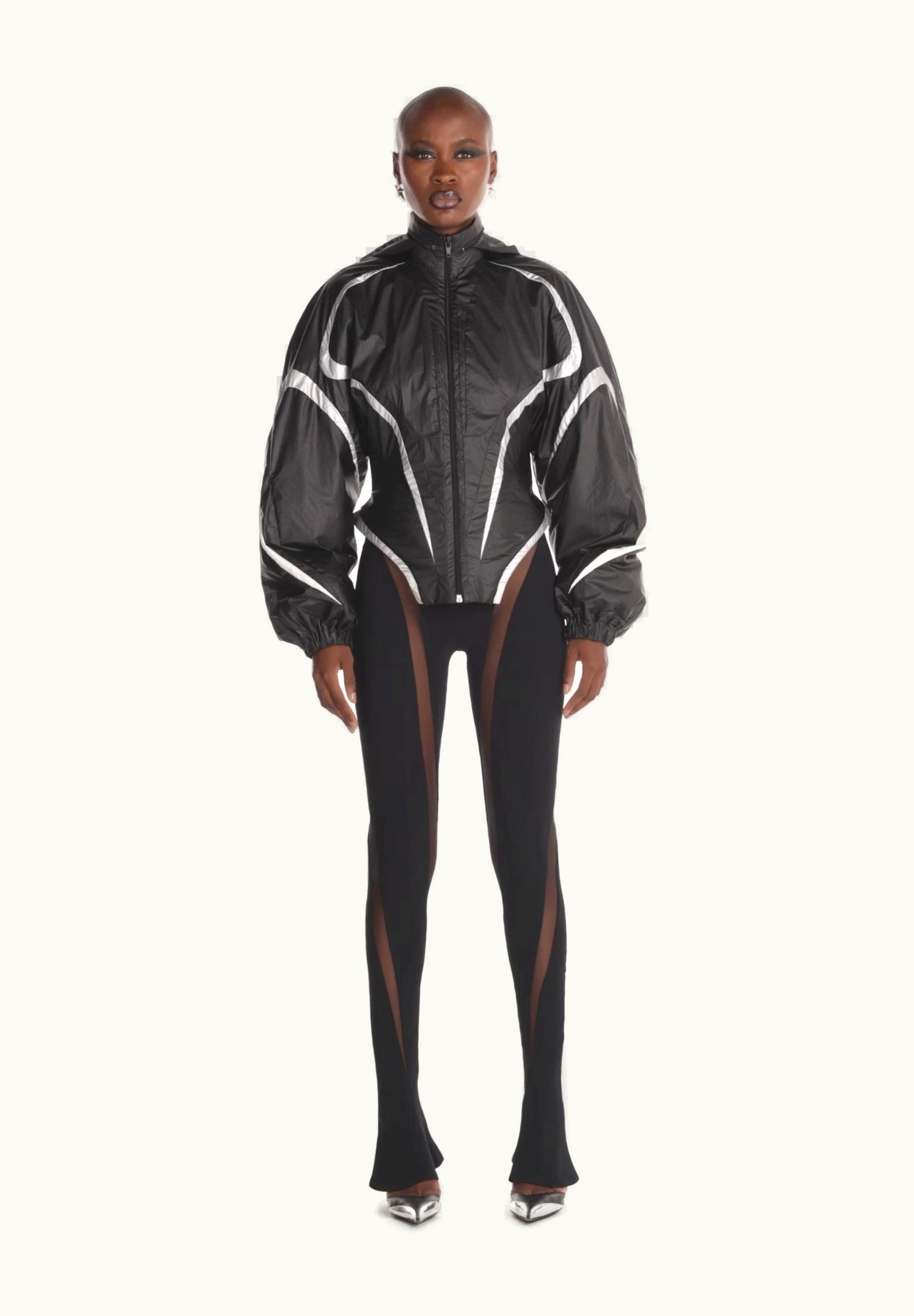 Mugler Mugler Black Corseted Windbreaker