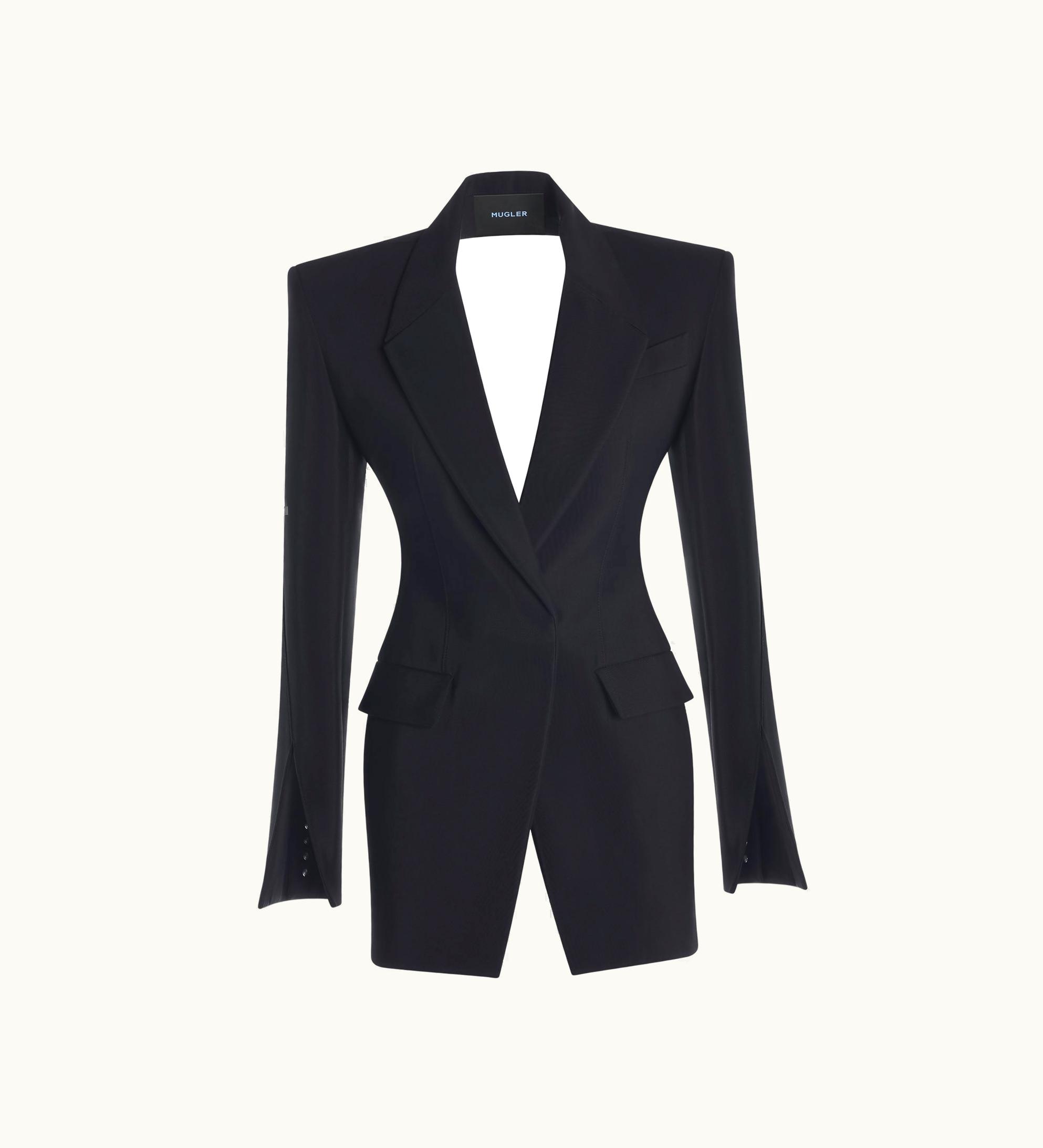 Mugler Mugler Black Open Back Jacket
