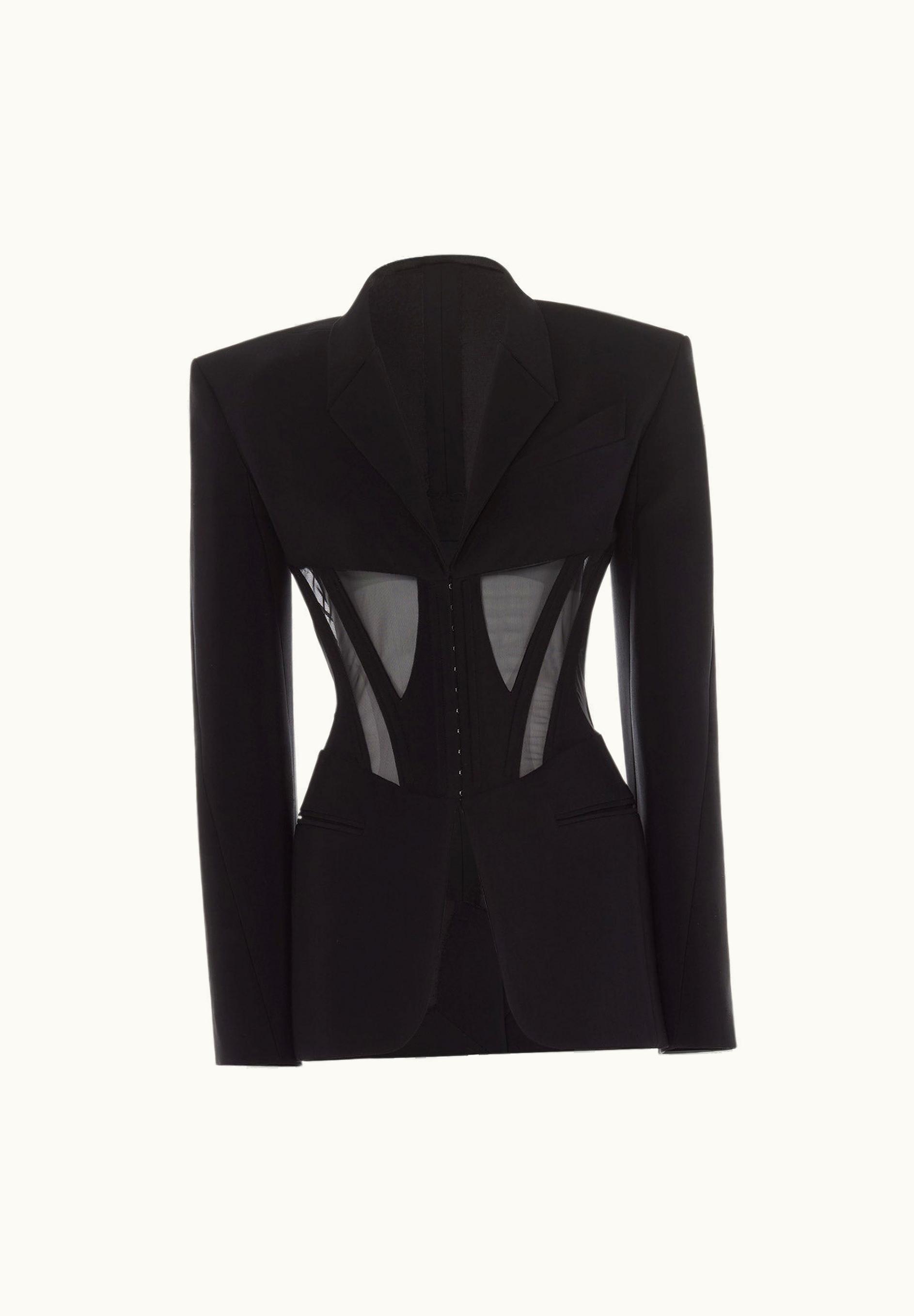 Mugler Mugler Black Iconic Corseted Jacket