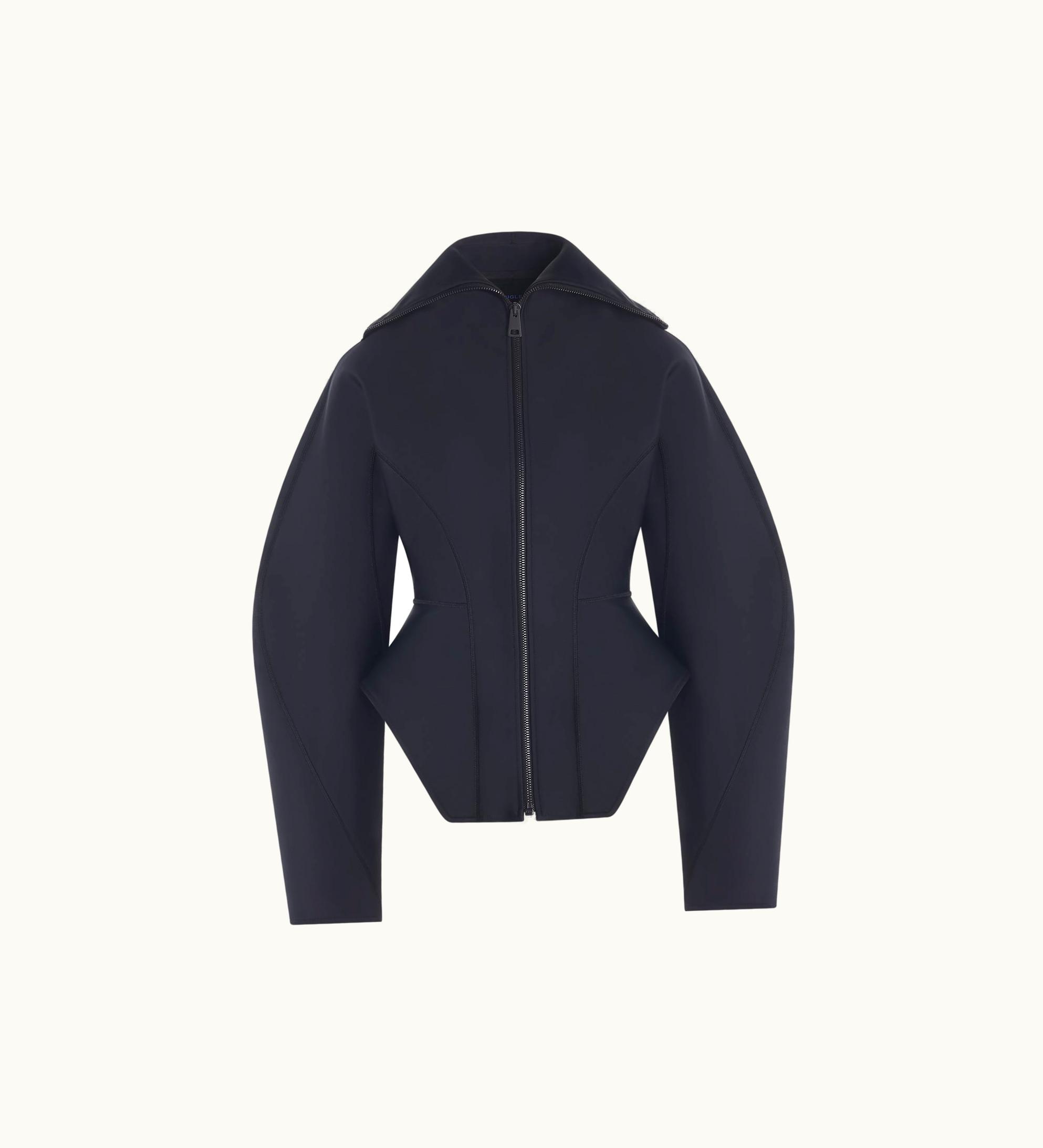 Mugler Mugler Black Corseted Scuba Jacket