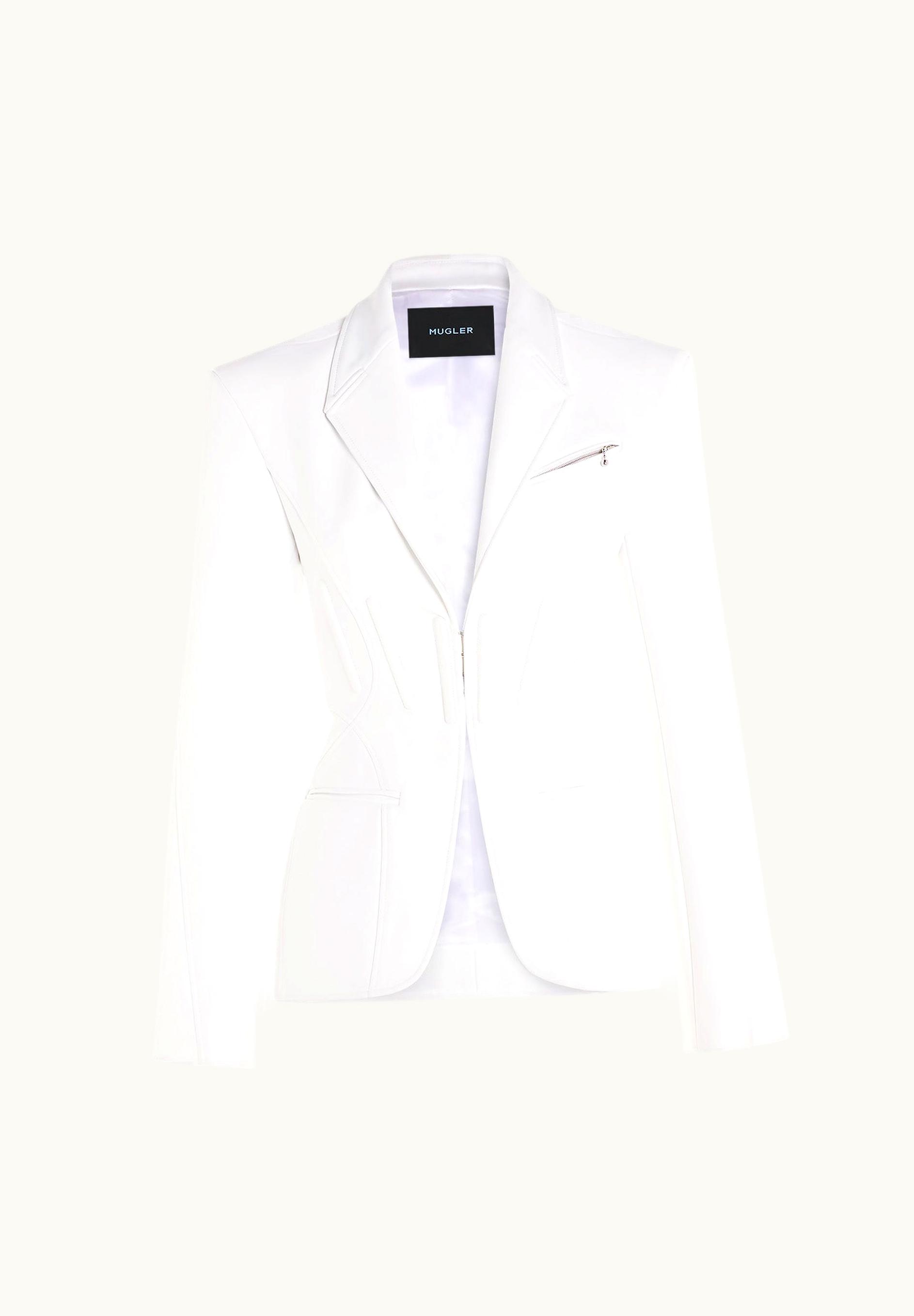 Mugler Mugler White Fitted Corset Jacket