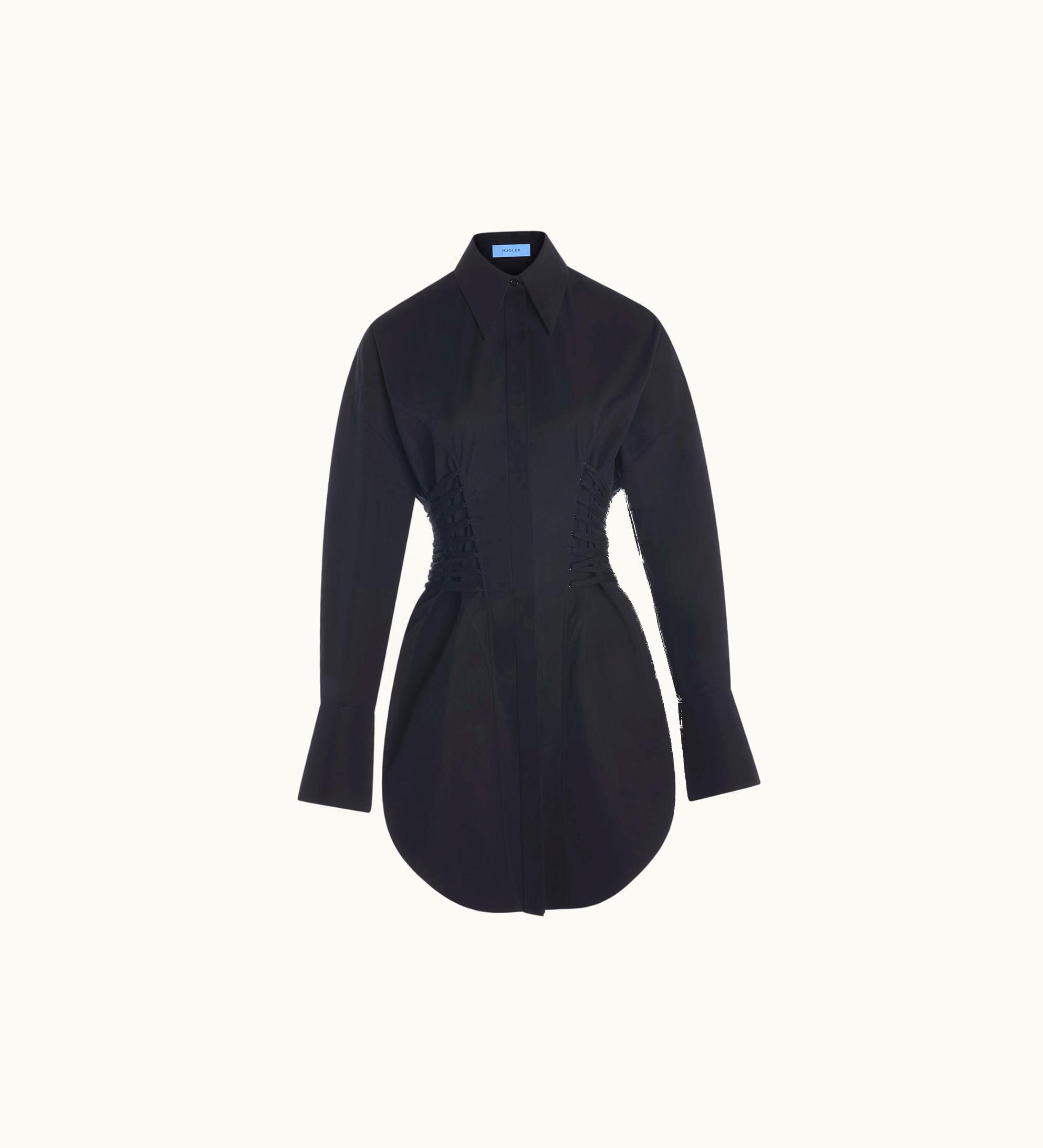 Mugler Mugler Black laced-up Dress