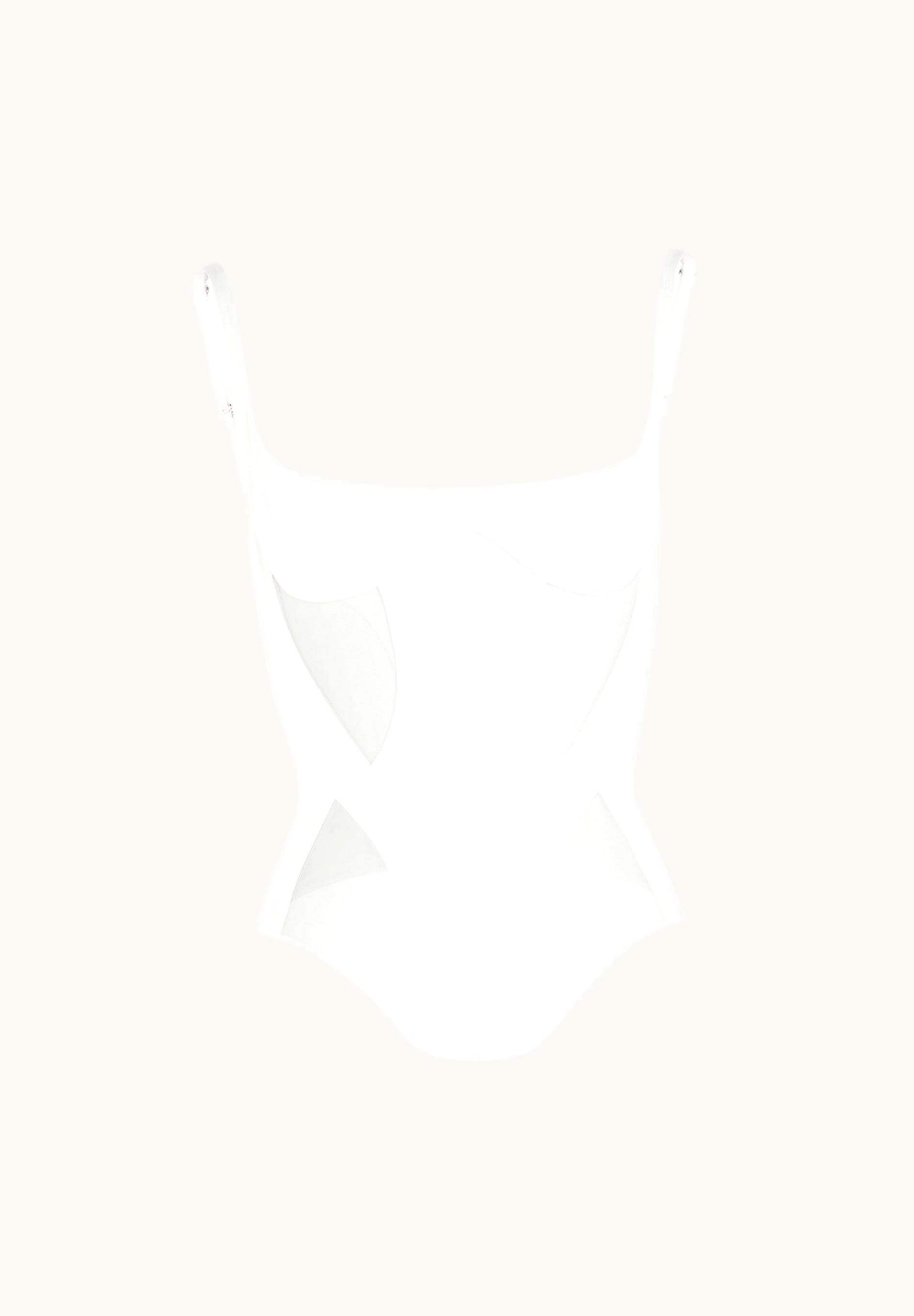 Mugler Mugler White Bonded Illusion Corset