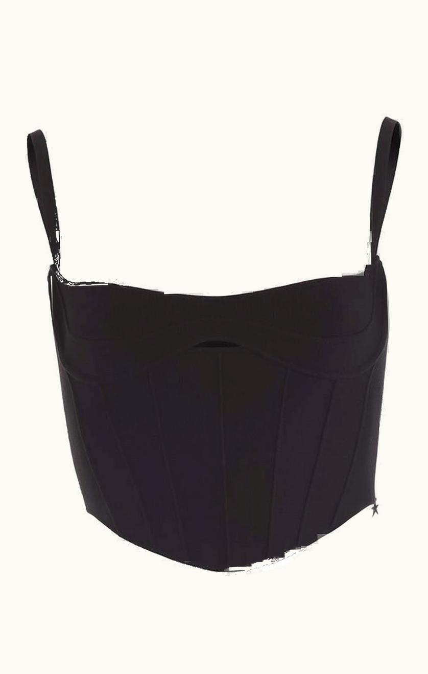 Mugler Mugler Black Corseted Knit Top 24P2TO06181097_1999