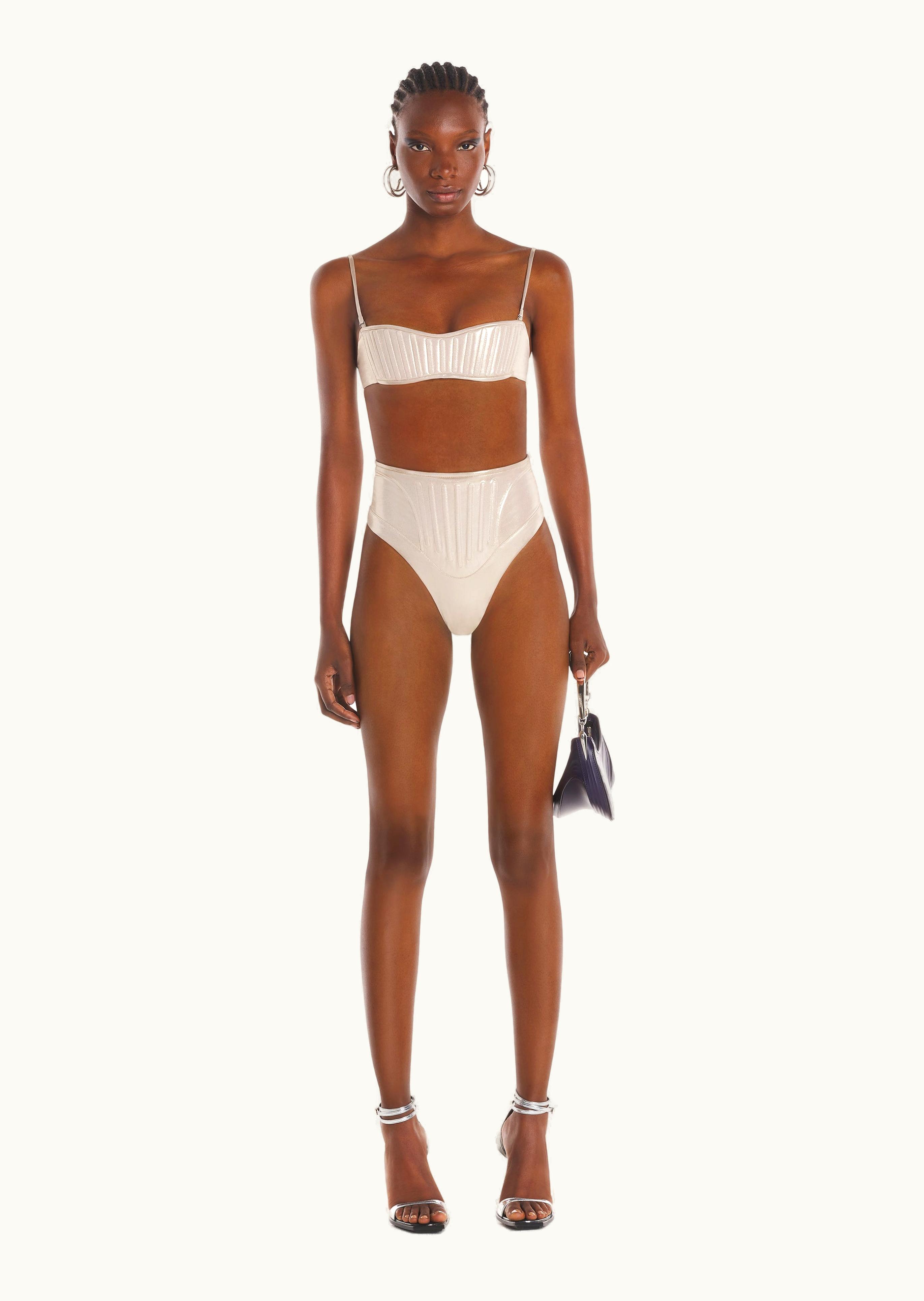 Mugler Mugler Beige Corsetry Bikini Top