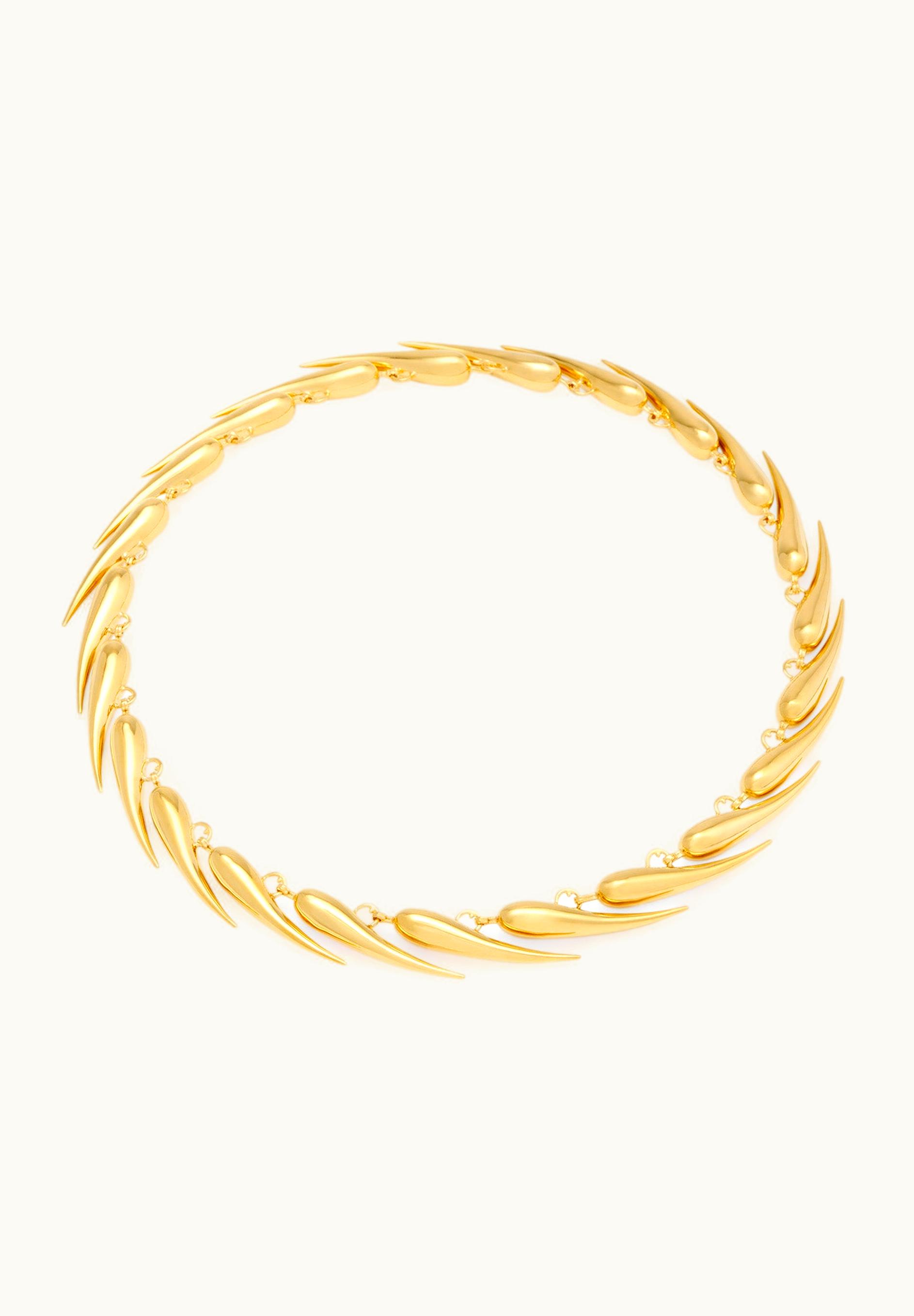 Mugler Mugler Spike Gold Brass Necklace