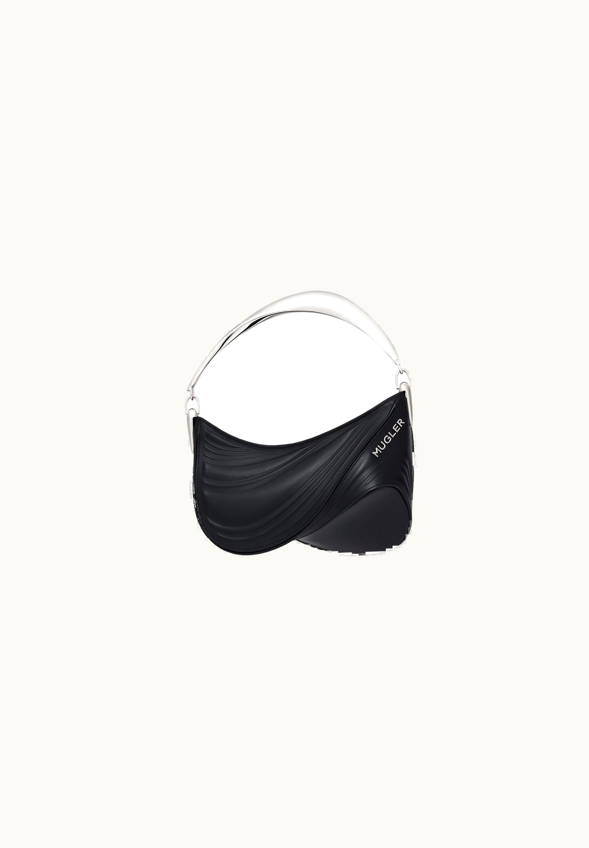 Mugler Spiral Curve 01 Crossbody Bag Black
