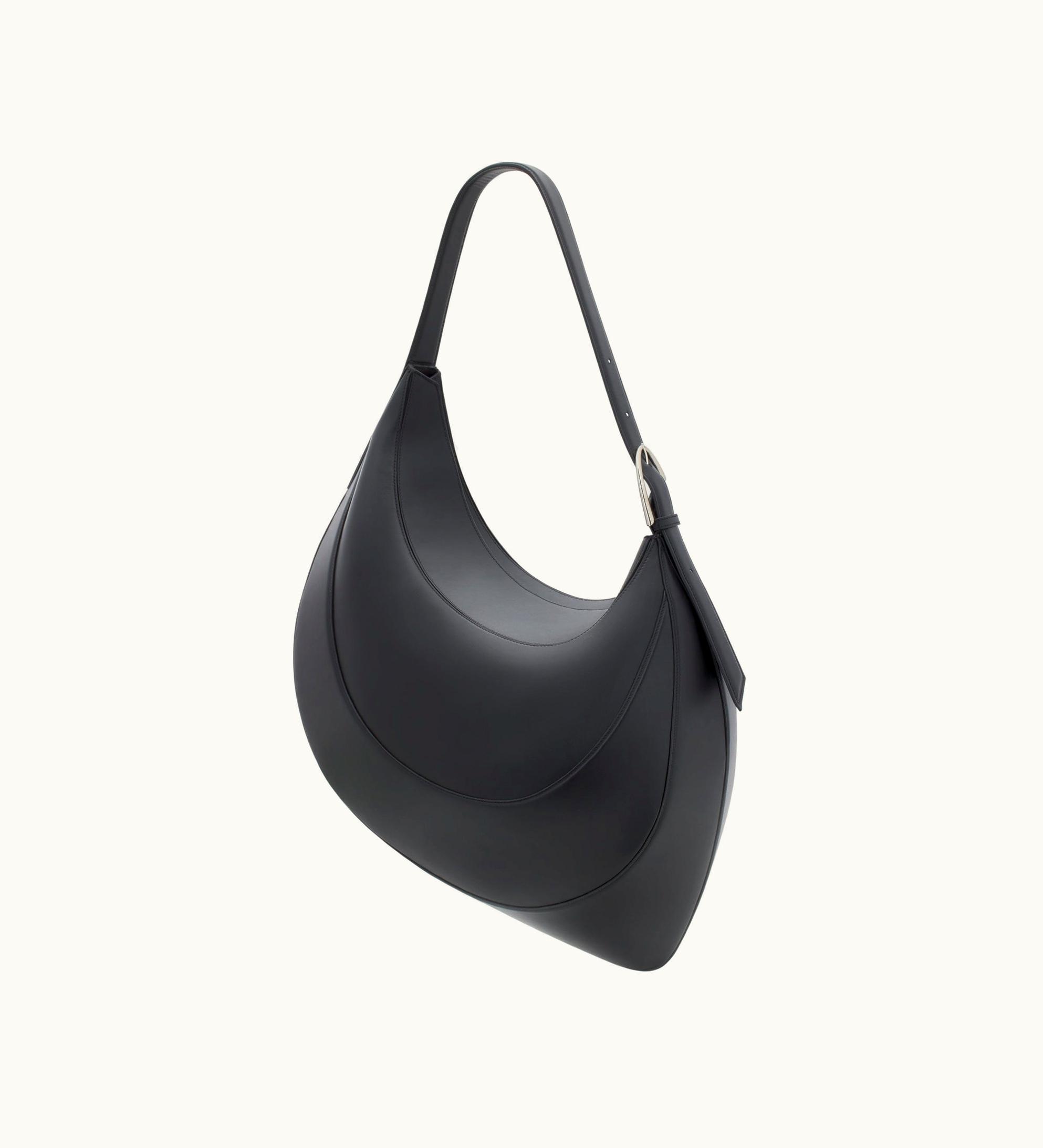 Mugler Mugler Large Black Smooth Spiral Curve 02