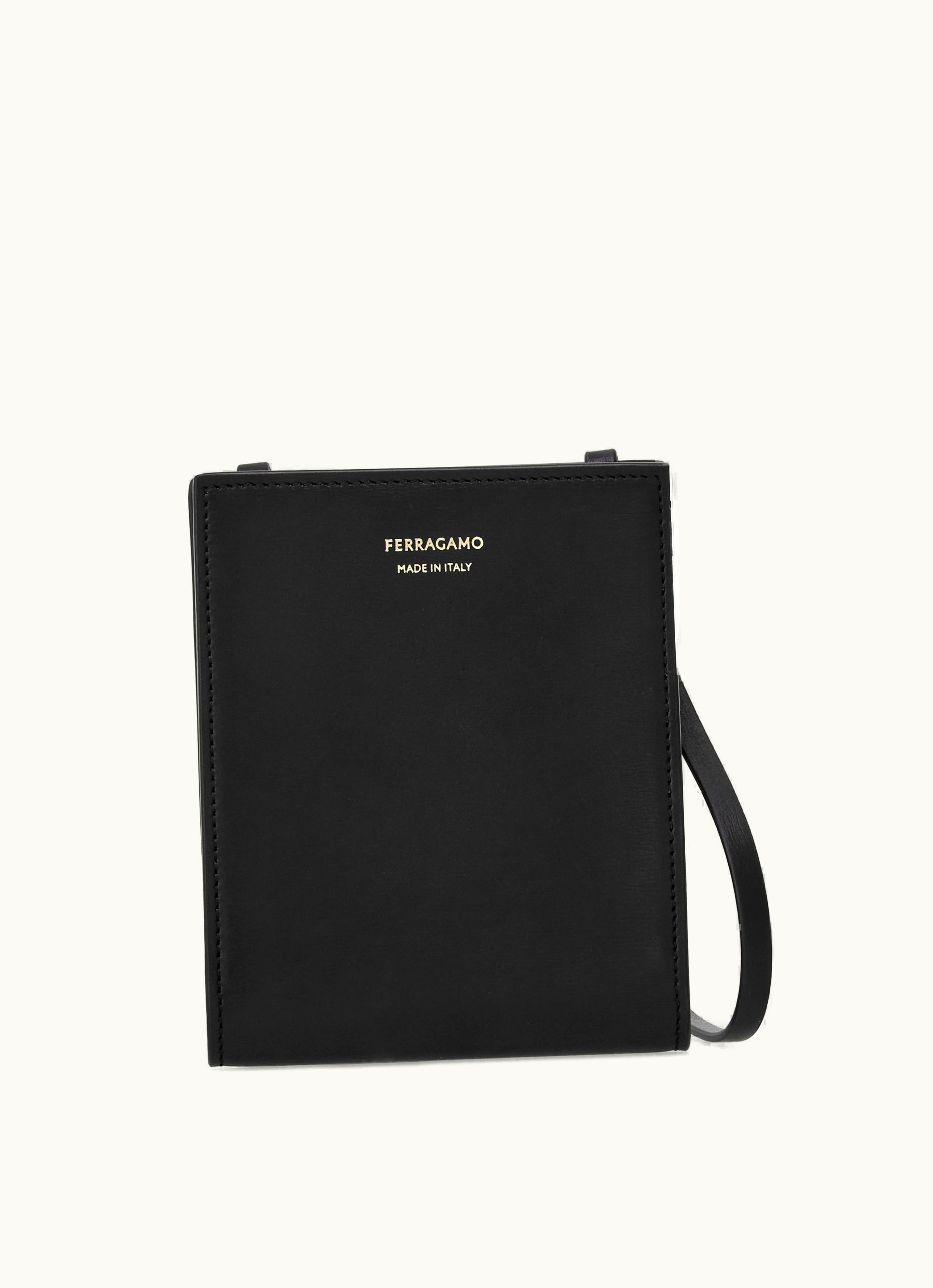 Ferragamo Ferragamo Black Card Holder & Keychain Set
