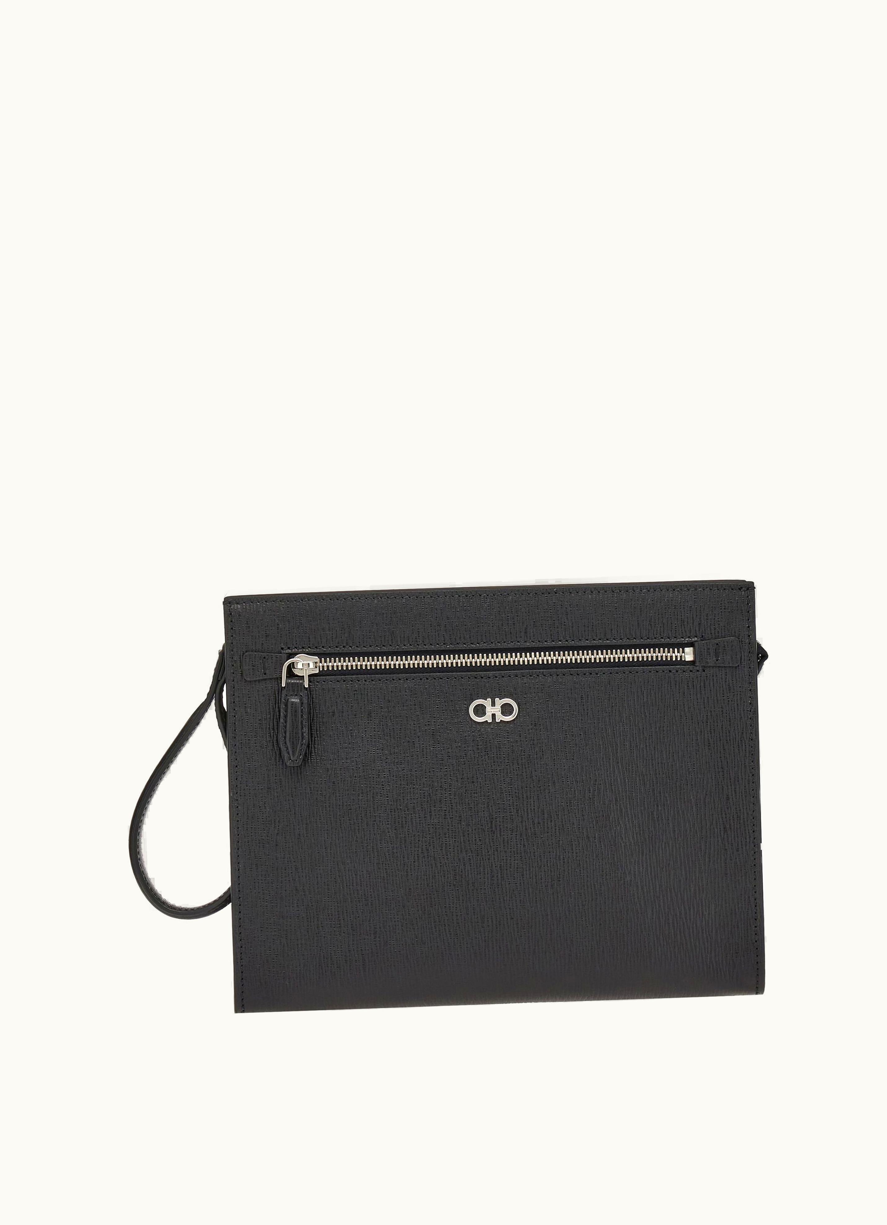 Ferragamo Ferragamo Gancini Classic Clutch Black