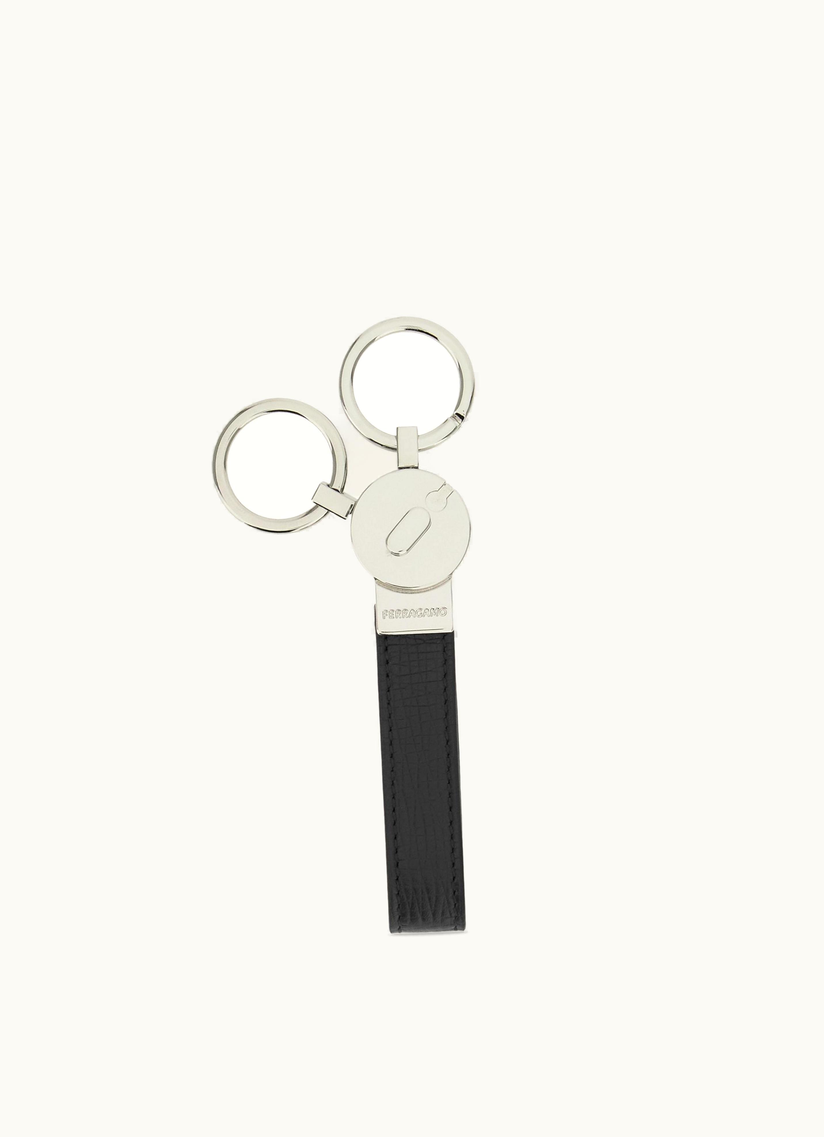 Ferragamo Ferragamo Classic Black Key Ring Card Holder & Keychain