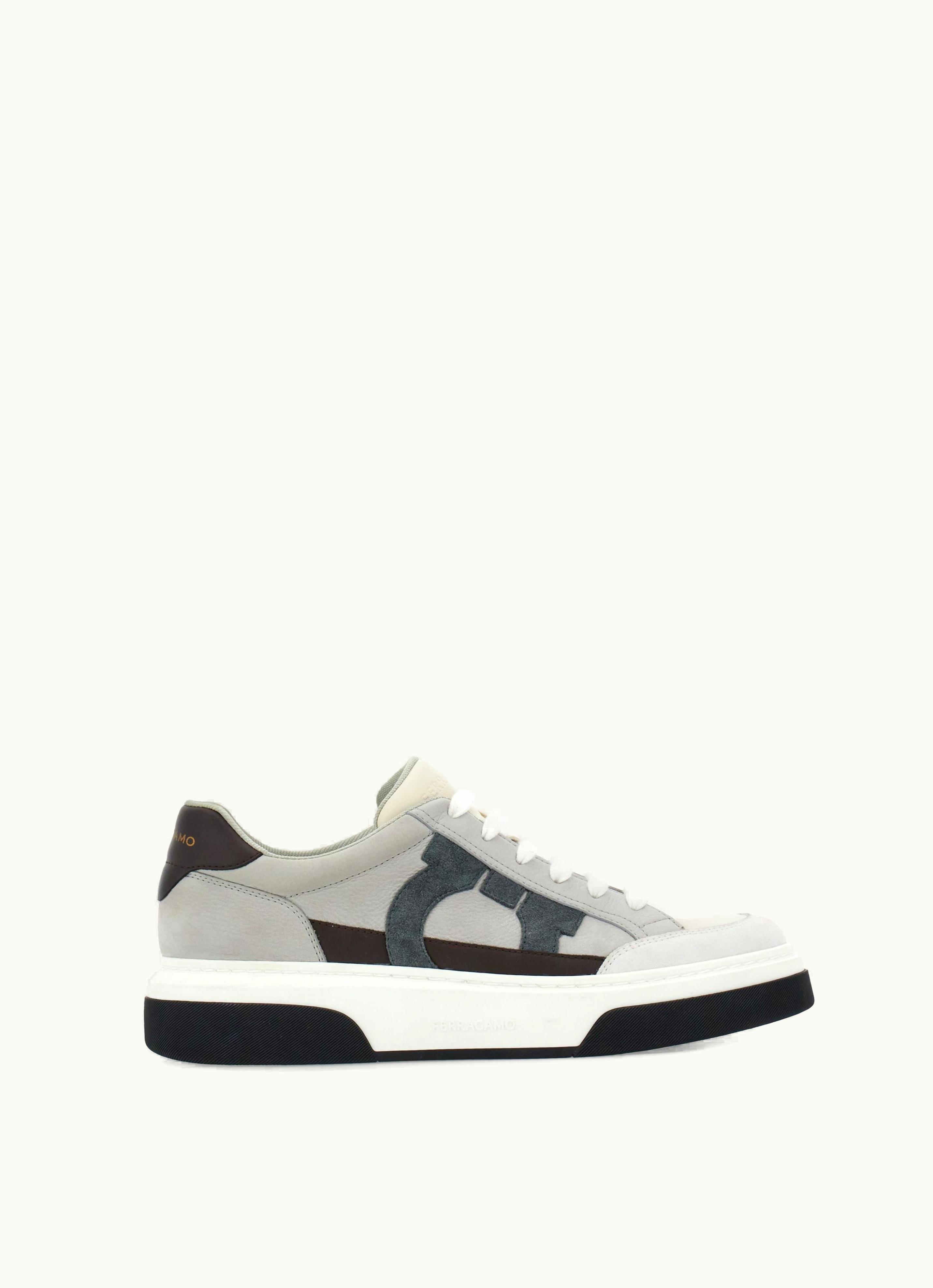 Ferragamo Ferragamo Gancini Outline Low Cut Sneaker Grey