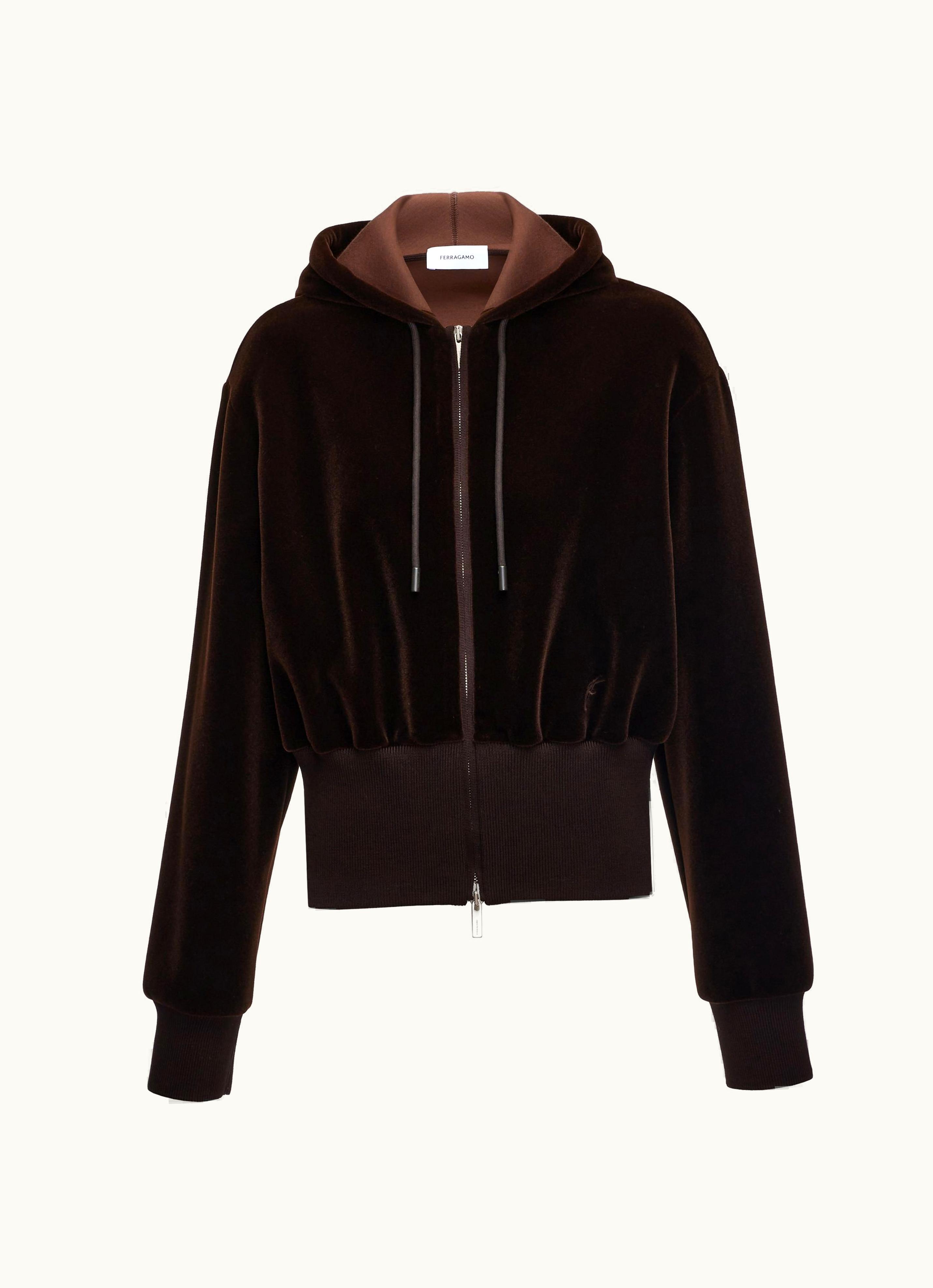 Ferragamo Ferragamo Velvety Hoodie Brown