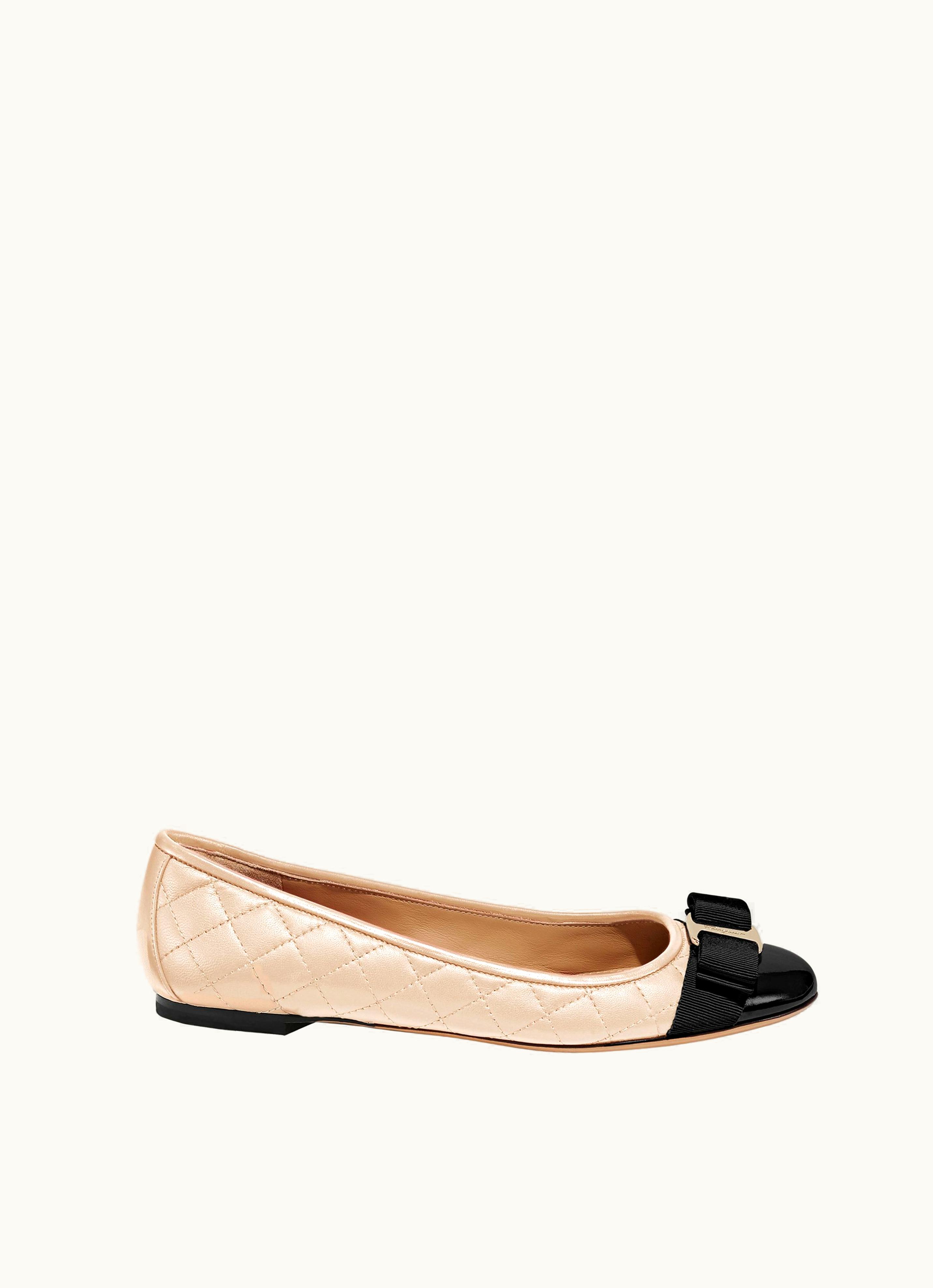 Ferragamo Ferragamo Varina Ballet Flat Neutrals 702228