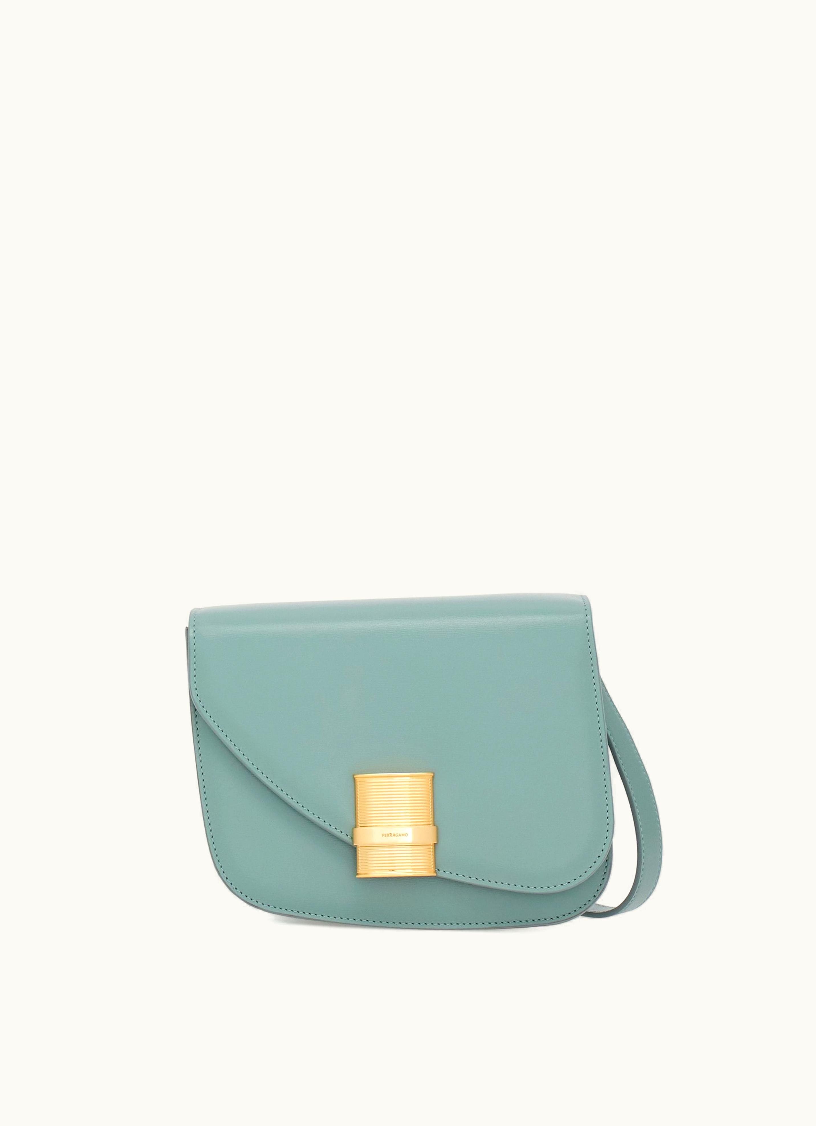 Ferragamo Ferragamo Fiamma Crossbody Bag Blue Luxe